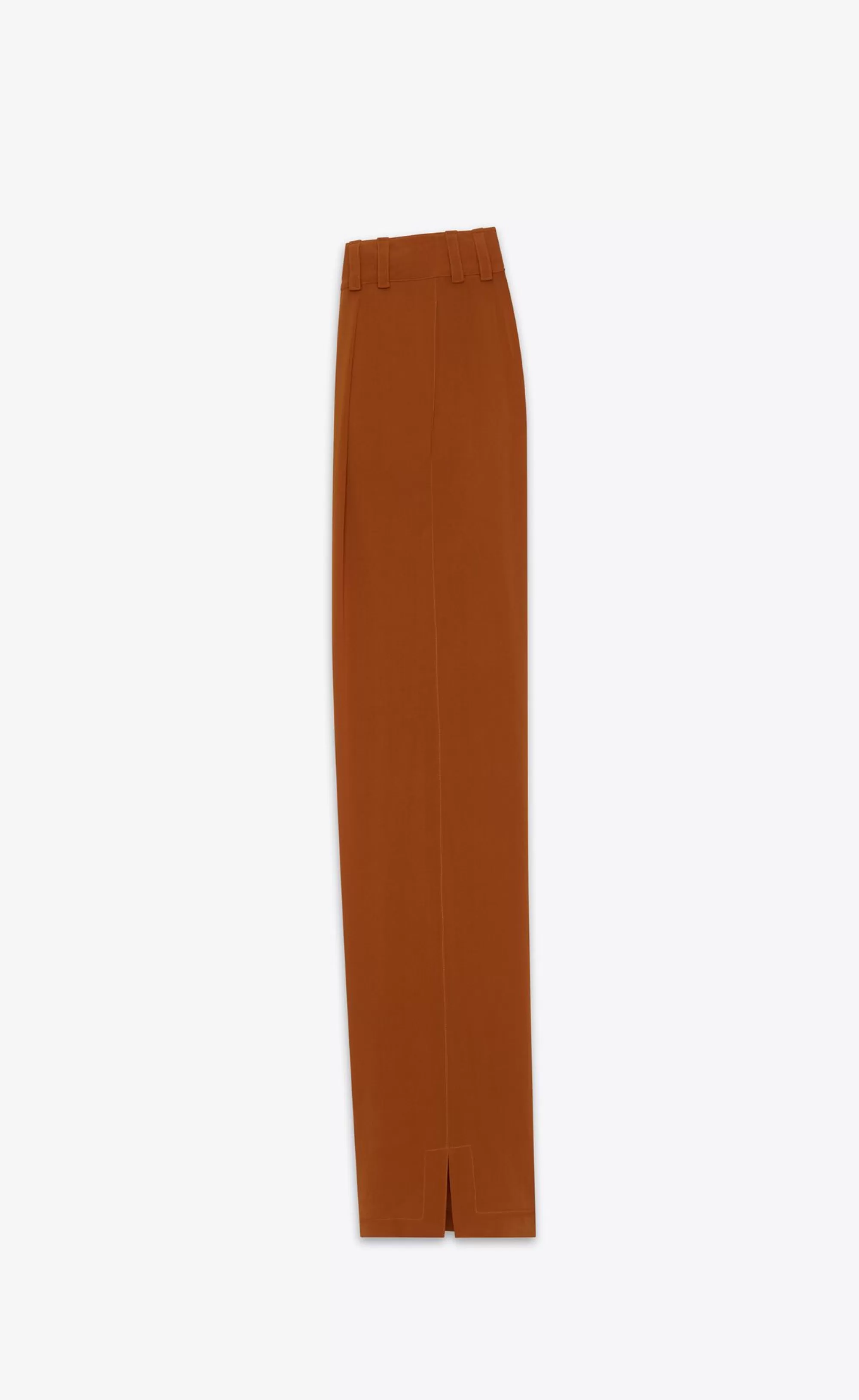 Women Saint Laurent JUMPSUITS^Shirt And Pants Set In Silk Crepe Muslin | | YSL.com