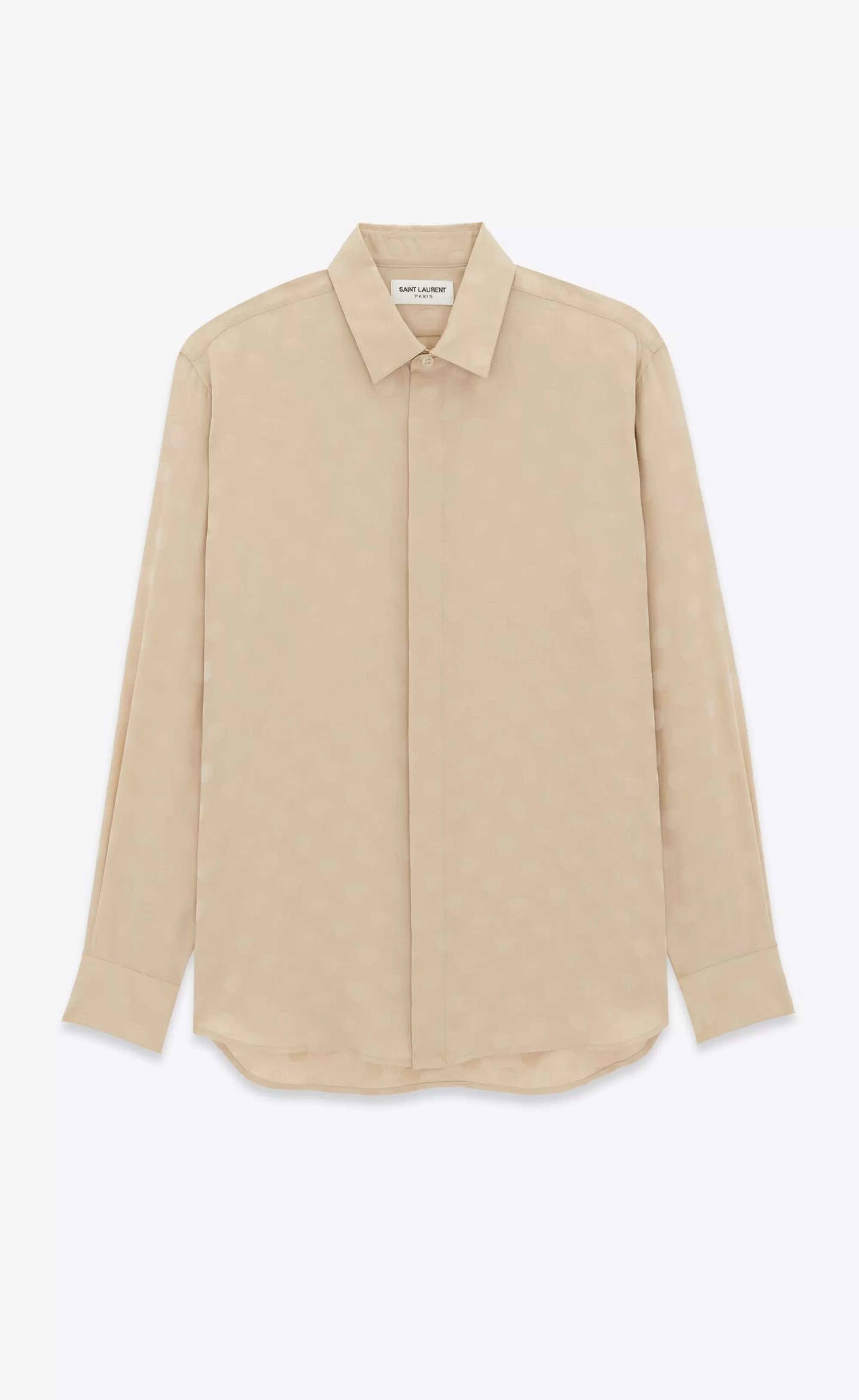 Saint Laurent ALL READY TO WEAR | SHIRTS^SHIRT IN DOTTED SHINY AND MATTE SILK | | YSL.com