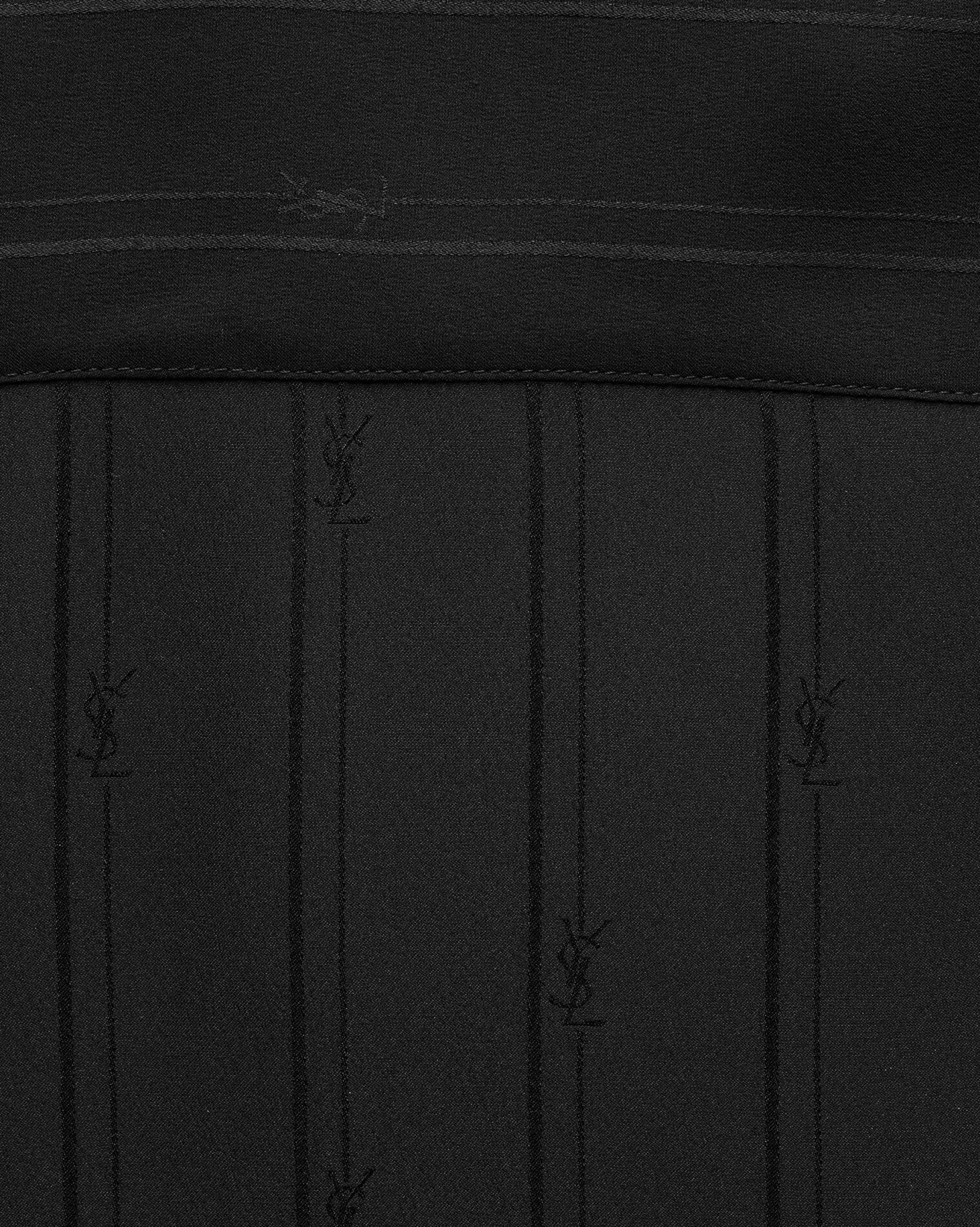 Women Saint Laurent SHIRTS AND TOPS^Shirt In Matte And Shiny CASSANDRE Striped Silk | | YSL.com