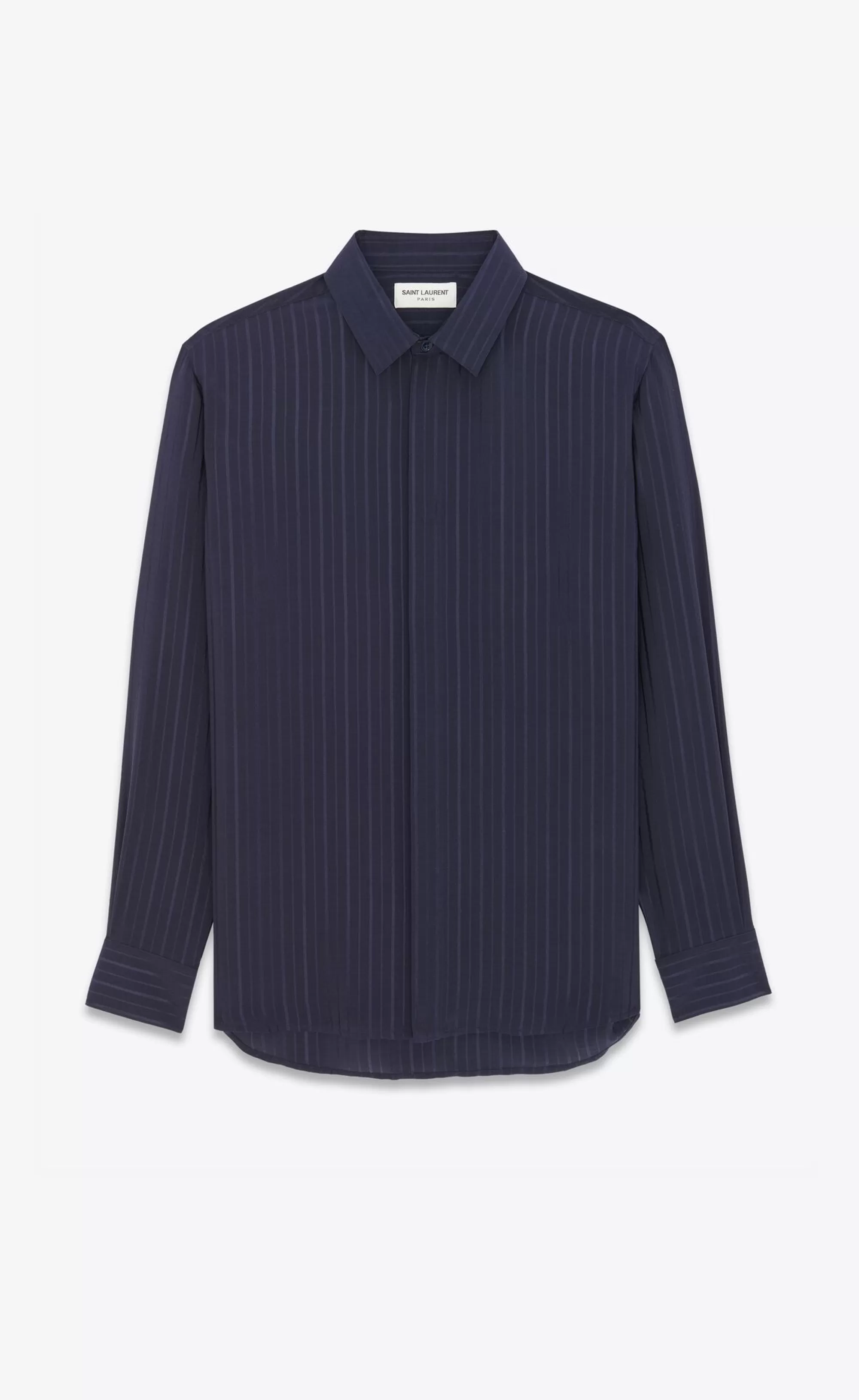 Saint Laurent ALL READY TO WEAR | SHIRTS^Shirt In Striped Silk Crepe De Chine | | YSL.com