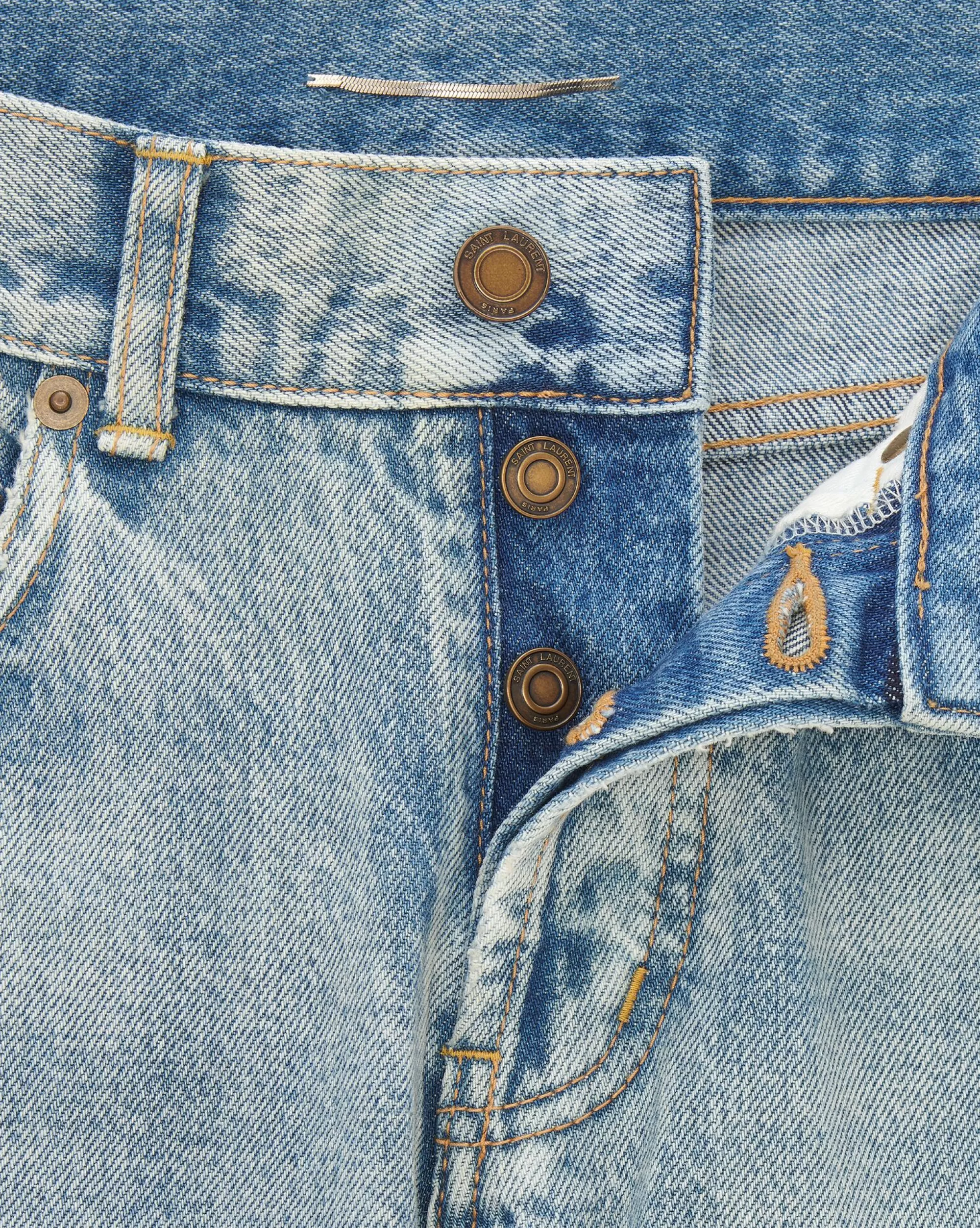 Saint Laurent ALL READY TO WEAR | DENIM^Slim-fit Jeans In SANTA MONICA Blue Denim | | YSL.com