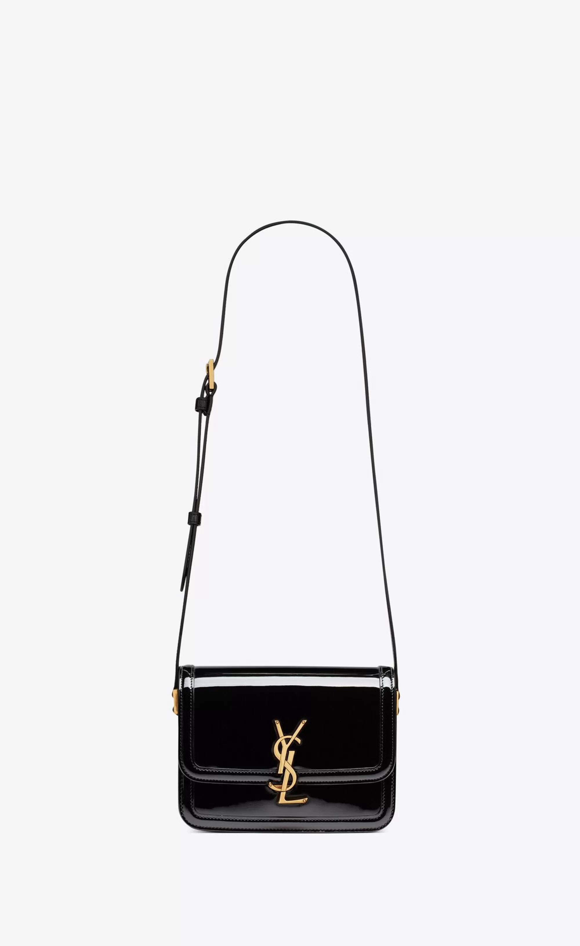 Women Saint Laurent SHOULDER BAGS^Solferino Small Satchel In Lacquered Patent Leather | | YSL.com
