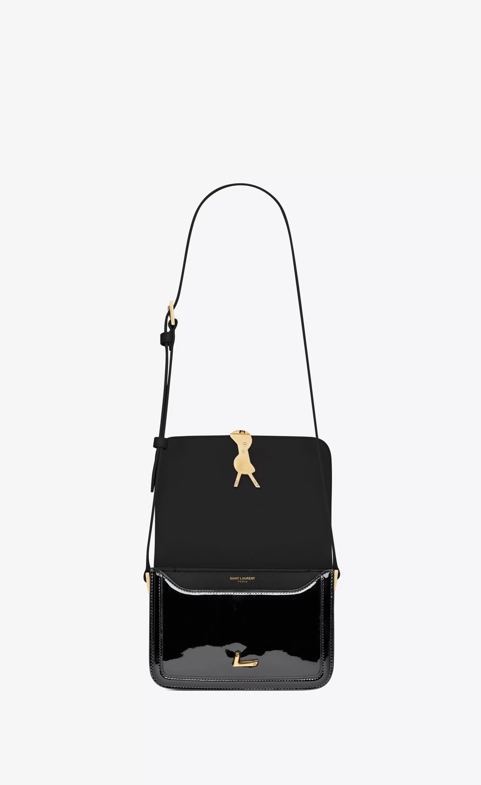 Women Saint Laurent SHOULDER BAGS^Solferino Small Satchel In Lacquered Patent Leather | | YSL.com