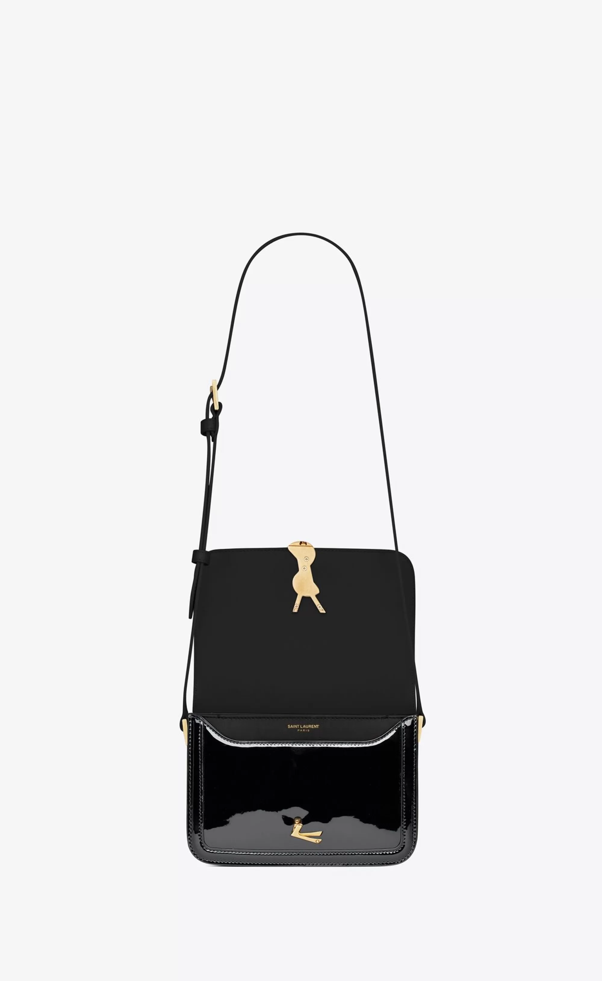 Women Saint Laurent SHOULDER BAGS^Solferino Small Satchel In Lacquered Patent Leather | | YSL.com