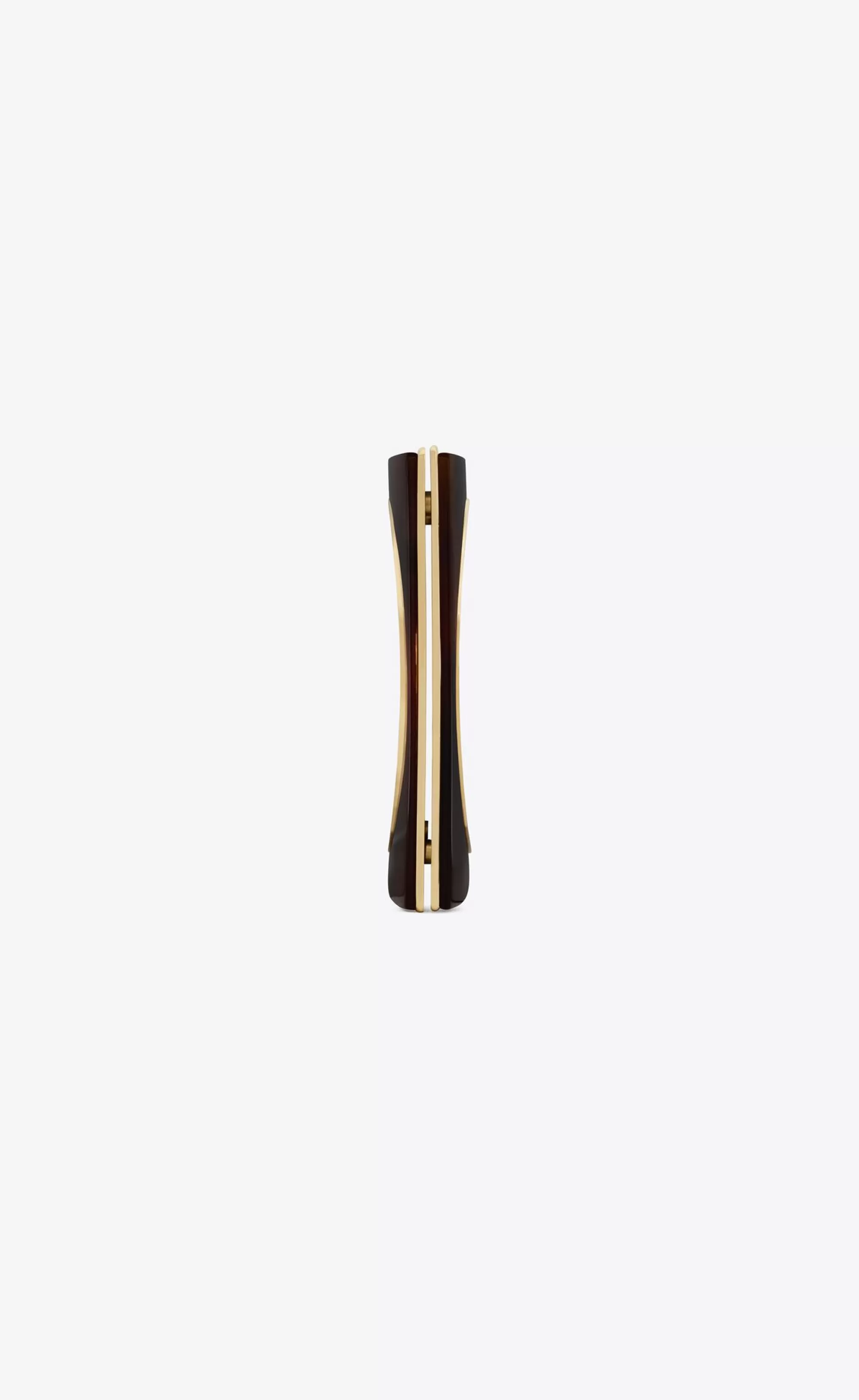 Women Saint Laurent CUFFS AND BRACELETS^Split Square Bangle In Resin And Metal | | YSL.com