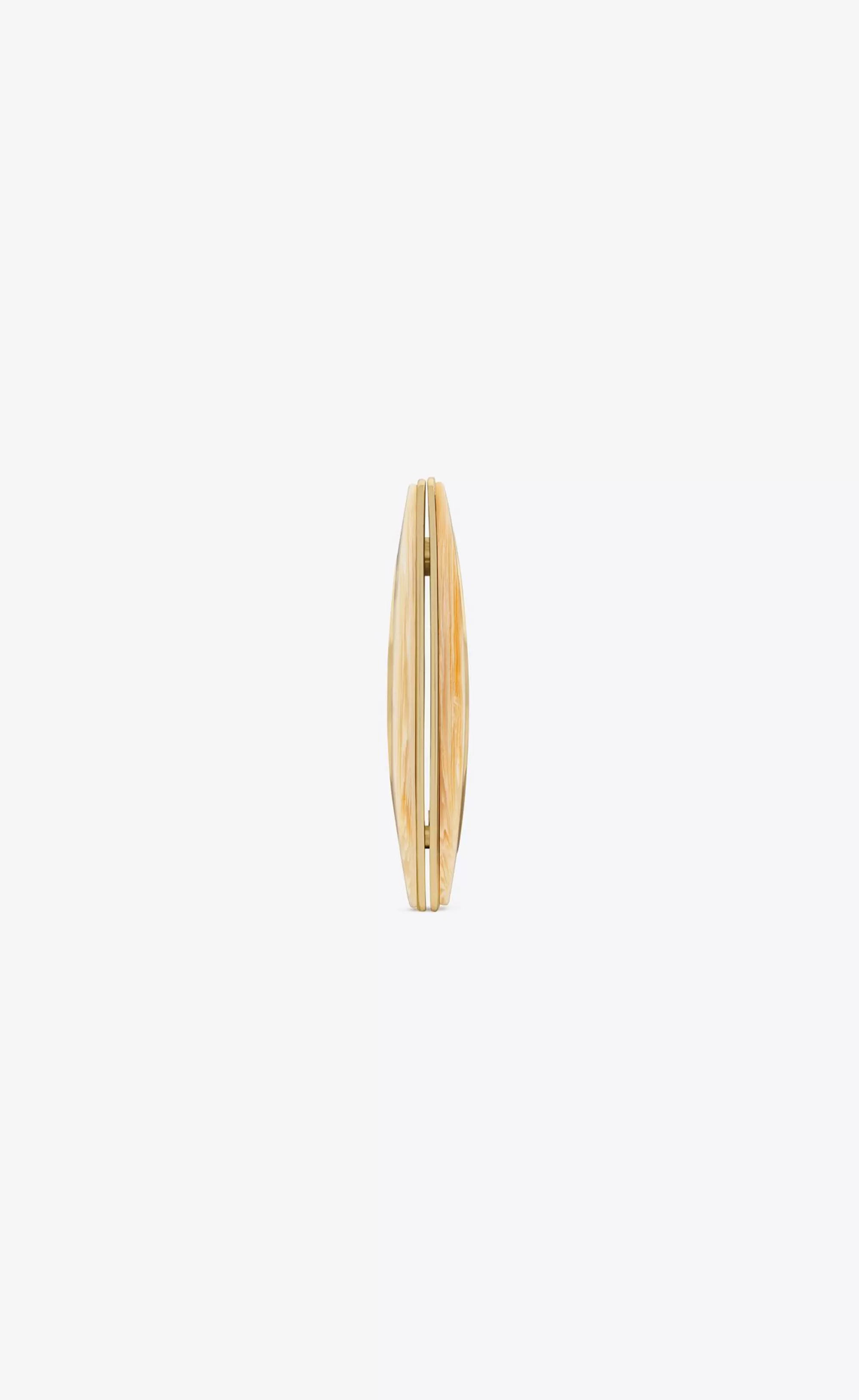 Women Saint Laurent CUFFS AND BRACELETS^Split Square Bangle In Resin And Metal | | YSL.com