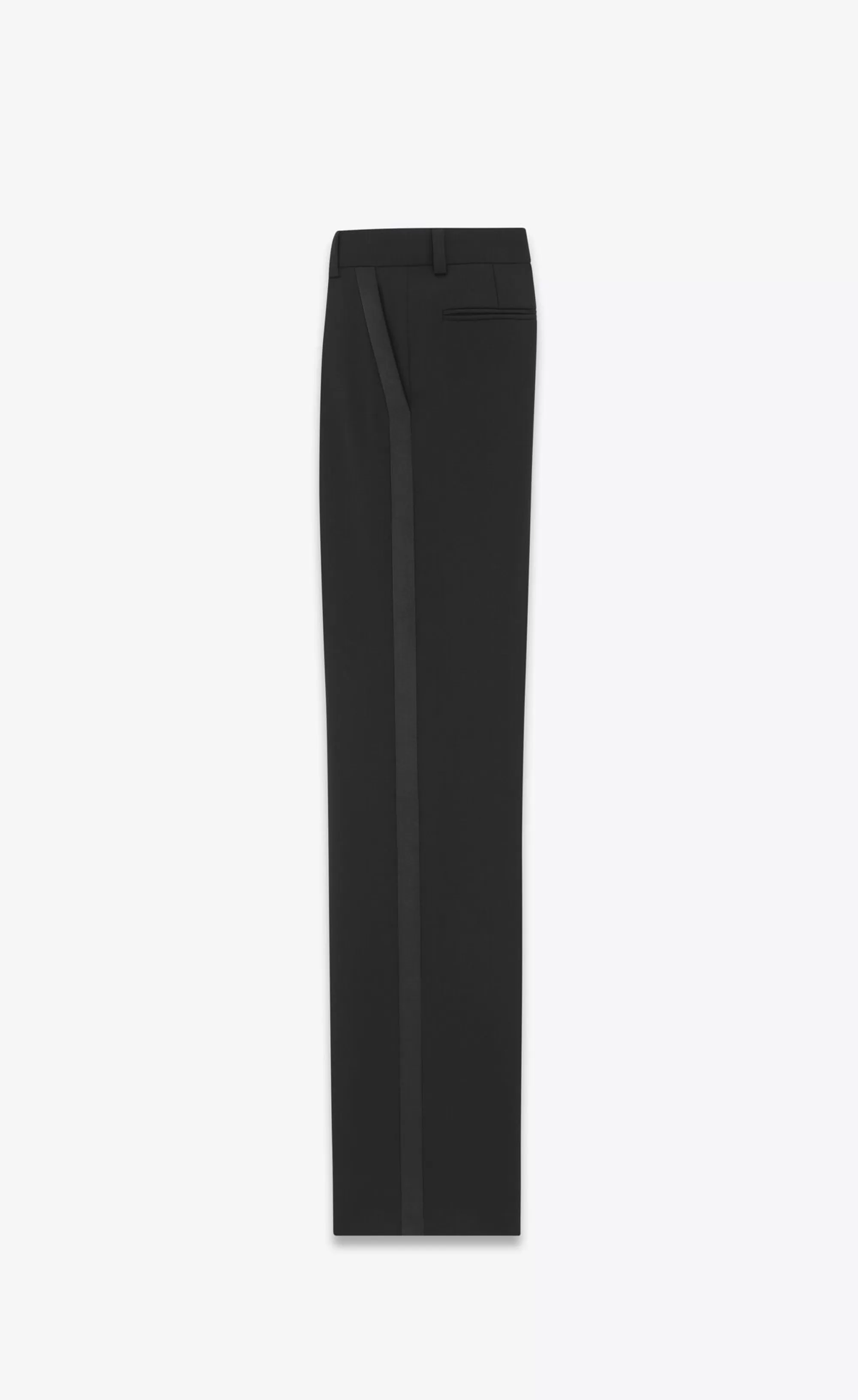 Saint Laurent ALL READY TO WEAR | SMOKING^STRAIGHT TUXEDO PANTS IN GRAIN DE POUDRE | | YSL.com