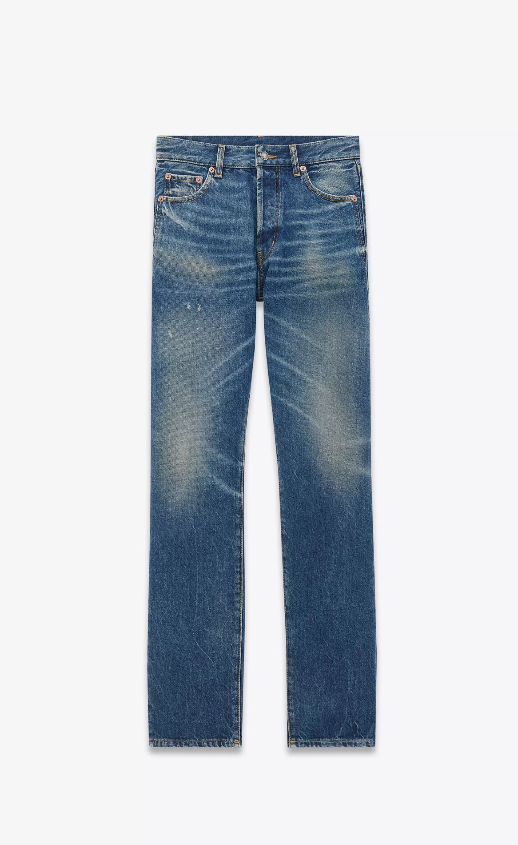 Saint Laurent ALL READY TO WEAR | DENIM^Straight-leg Jeans In Denim | | YSL.com