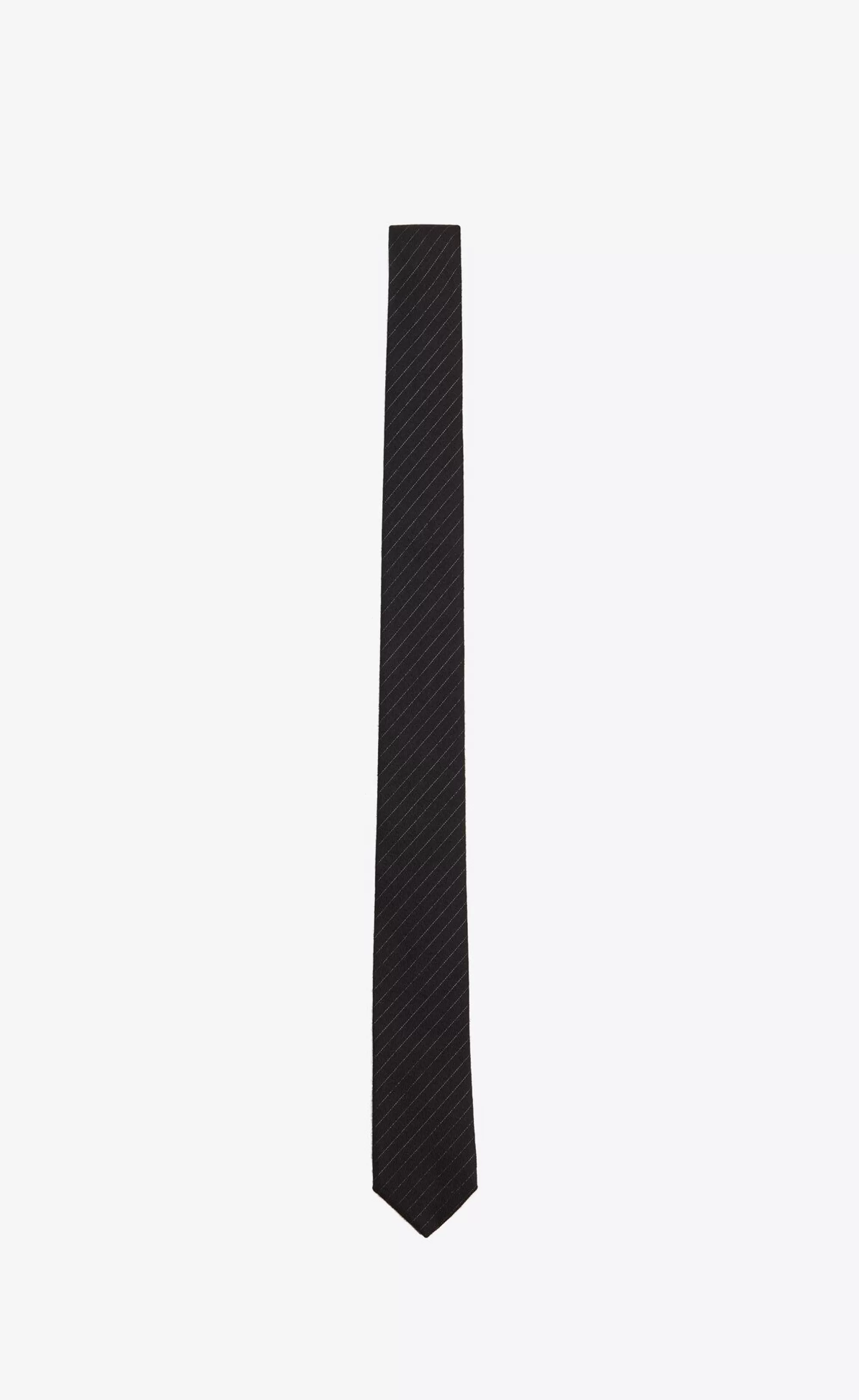 Saint Laurent TEXTILE ACCESSORIES^Striped Tie In Wool And Silk Jacquard | | YSL.com