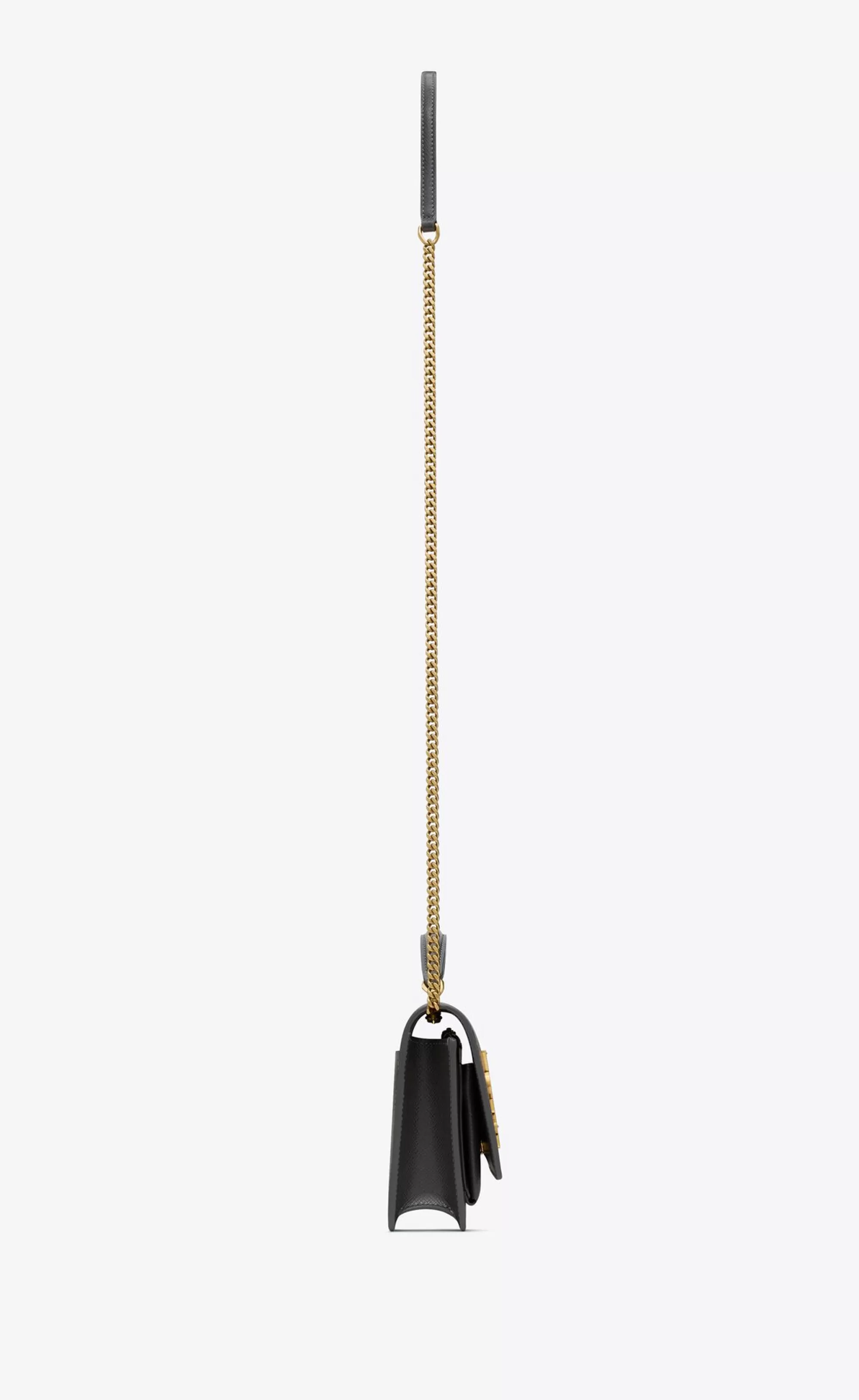 Women Saint Laurent MINI BAGS | SUNSET^Sunset Chain Wallet In COATED BARK LEATHER | | YSL.com
