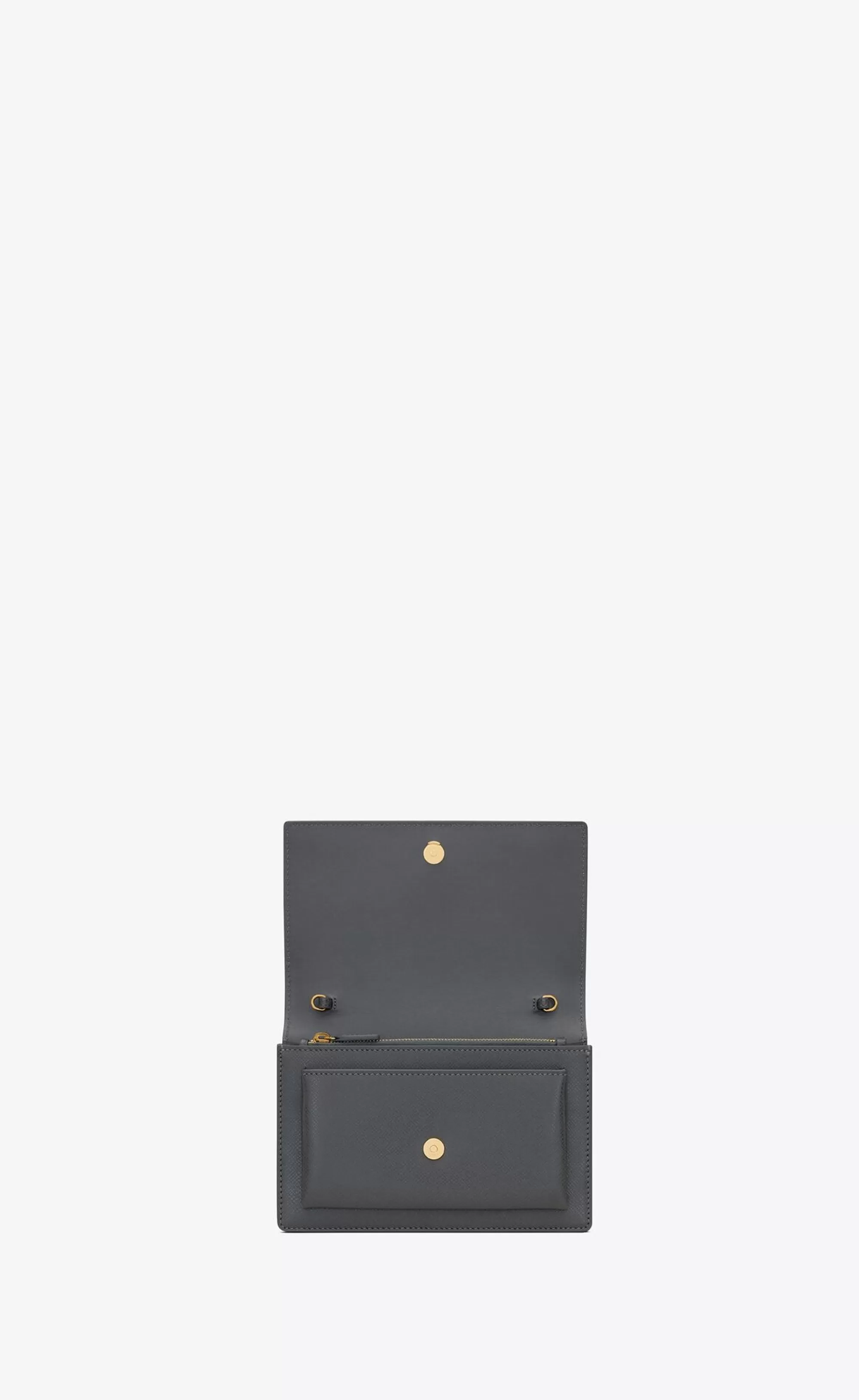 Women Saint Laurent MINI BAGS | SUNSET^Sunset Chain Wallet In COATED BARK LEATHER | | YSL.com