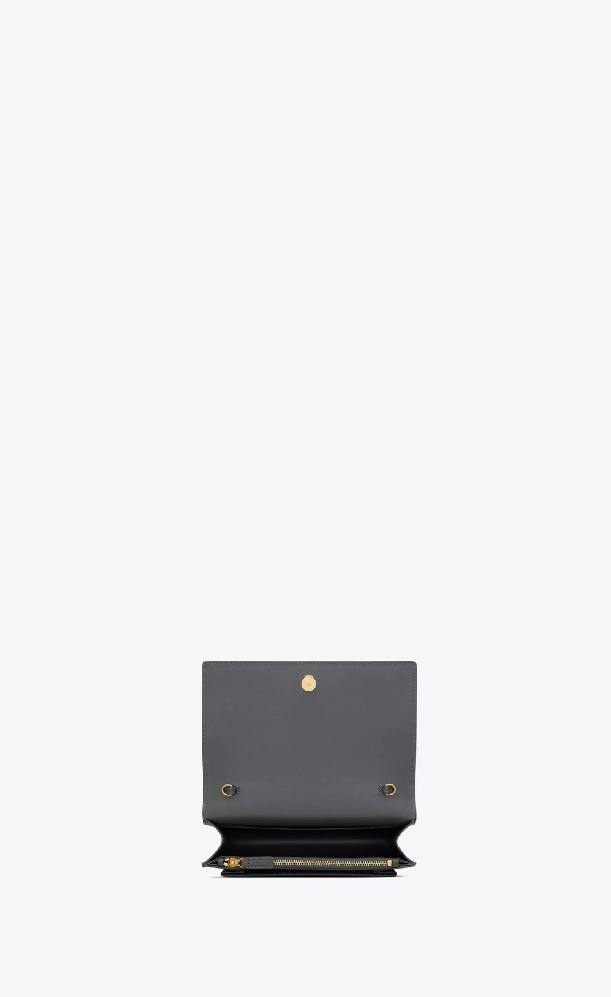 Women Saint Laurent MINI BAGS | SUNSET^Sunset Chain Wallet In COATED BARK LEATHER | | YSL.com