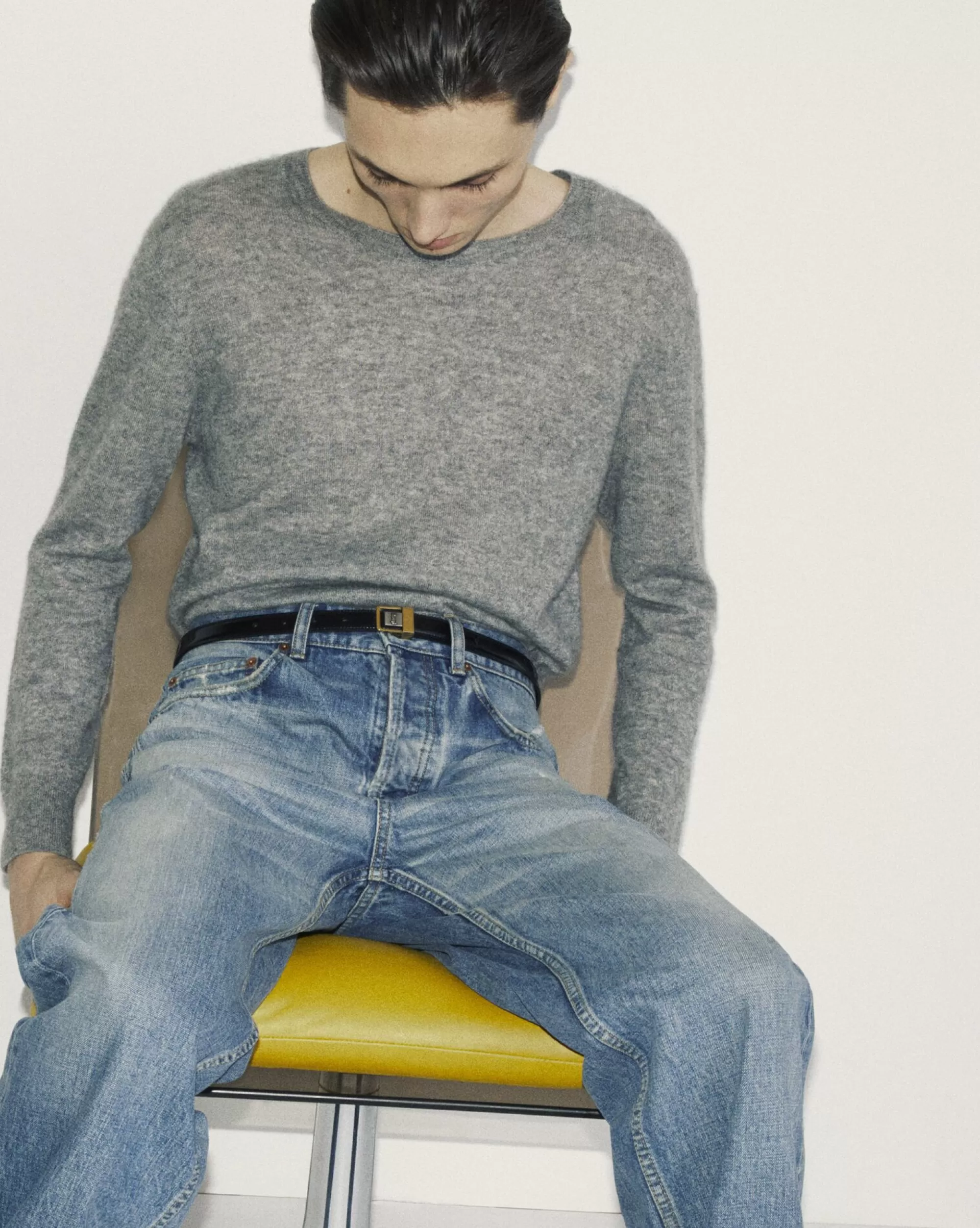 Saint Laurent ALL READY TO WEAR | KNITWEAR^Sweater In Cashmere And Silk | | YSL.com