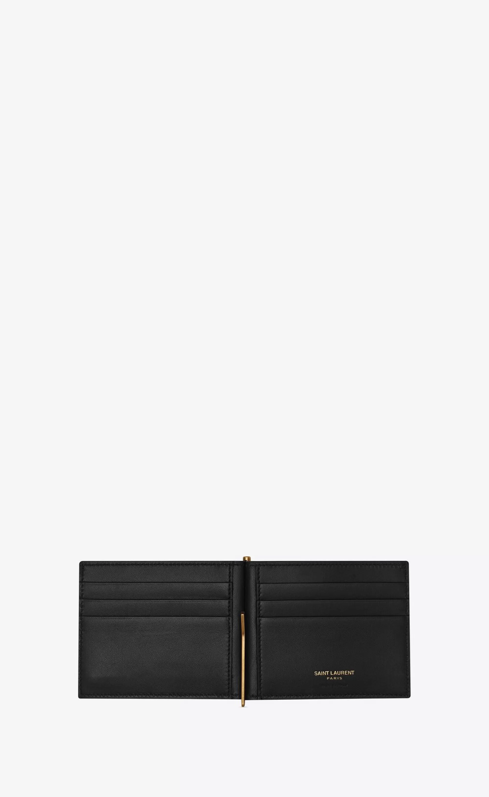 Saint Laurent WALLETS^TINY CASSANDRE Bill Clip Wallet In CROCODILE-EMBOSSED Matte Leather | | YSL.com