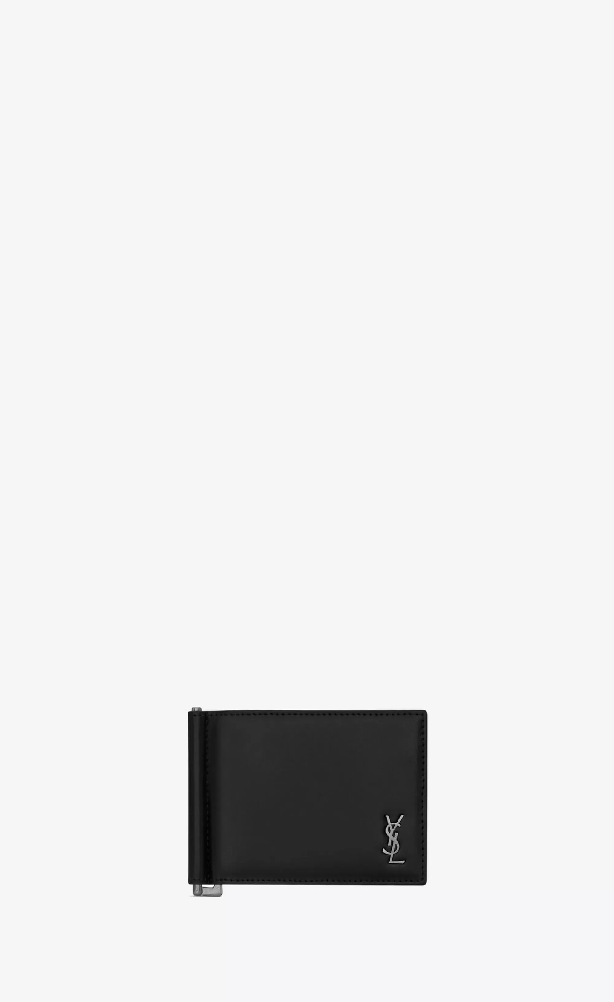 Saint Laurent WALLETS^TINY CASSANDRE Bill Clip Wallet In Matte Leather | | YSL.com
