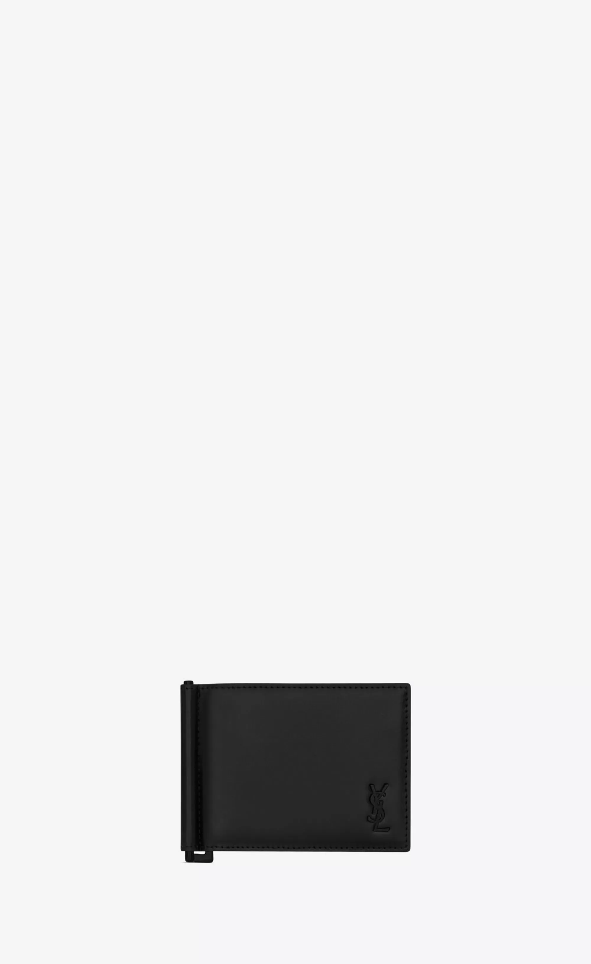 Saint Laurent WALLETS^TINY CASSANDRE Bill Clip Wallet In Matte Leather | | YSL.com