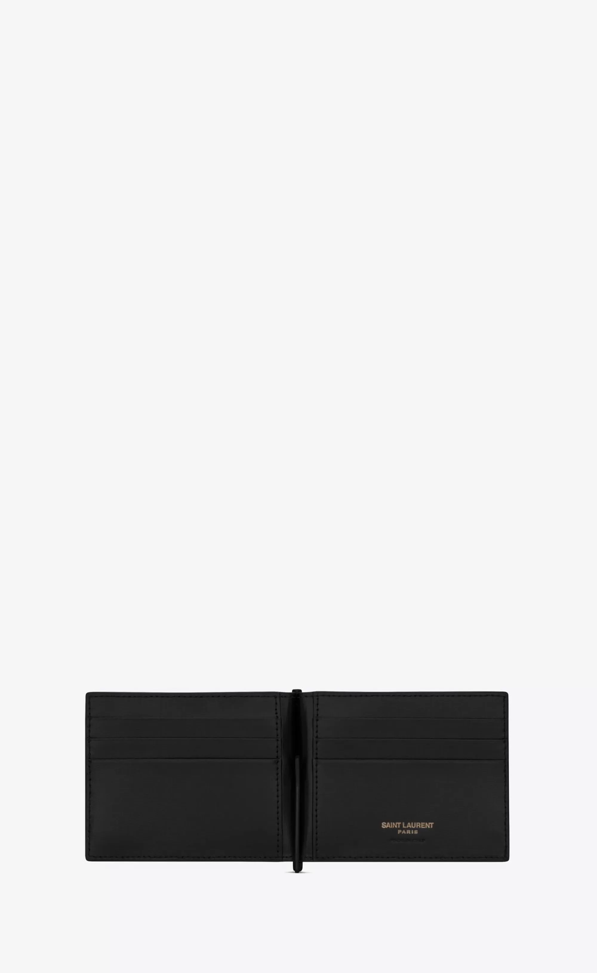 Saint Laurent WALLETS^TINY CASSANDRE Bill Clip Wallet In Matte Leather | | YSL.com
