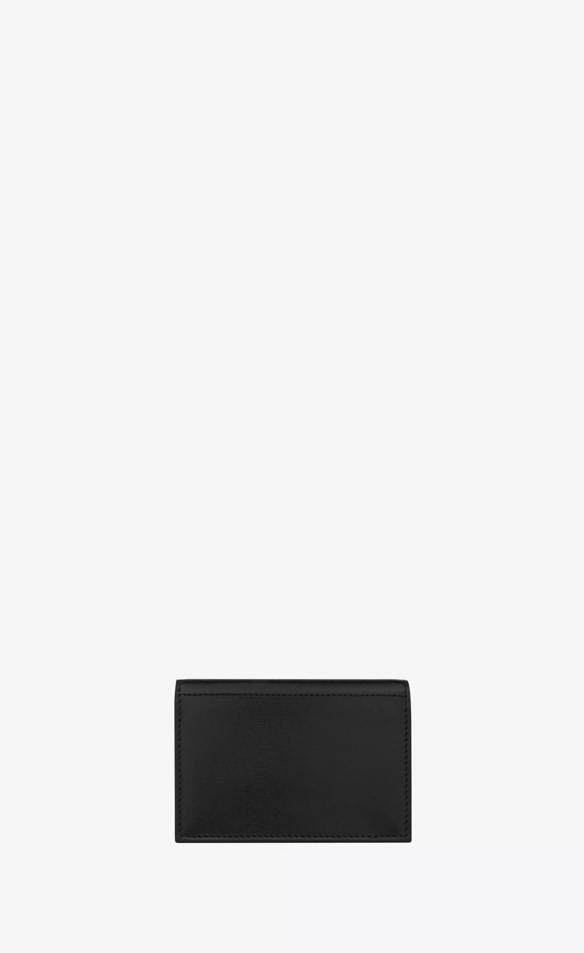 Saint Laurent CARD CASES^TINY CASSANDRE BUSINESS CARD CASE IN GLOSSY LEATHER | | YSL.com