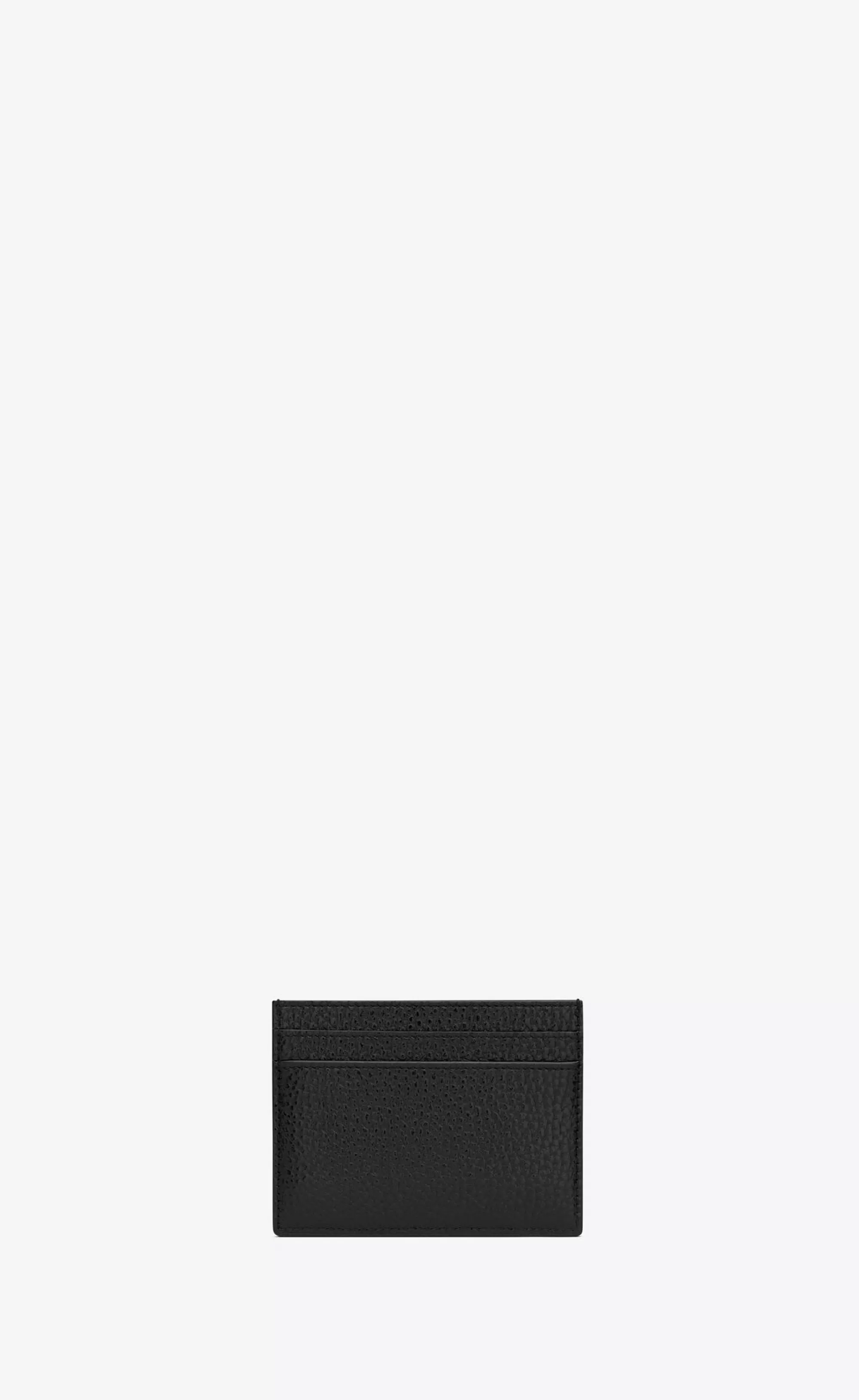 Saint Laurent CARD CASES^TINY CASSANDRE Card Case In Grained Leather | | YSL.com