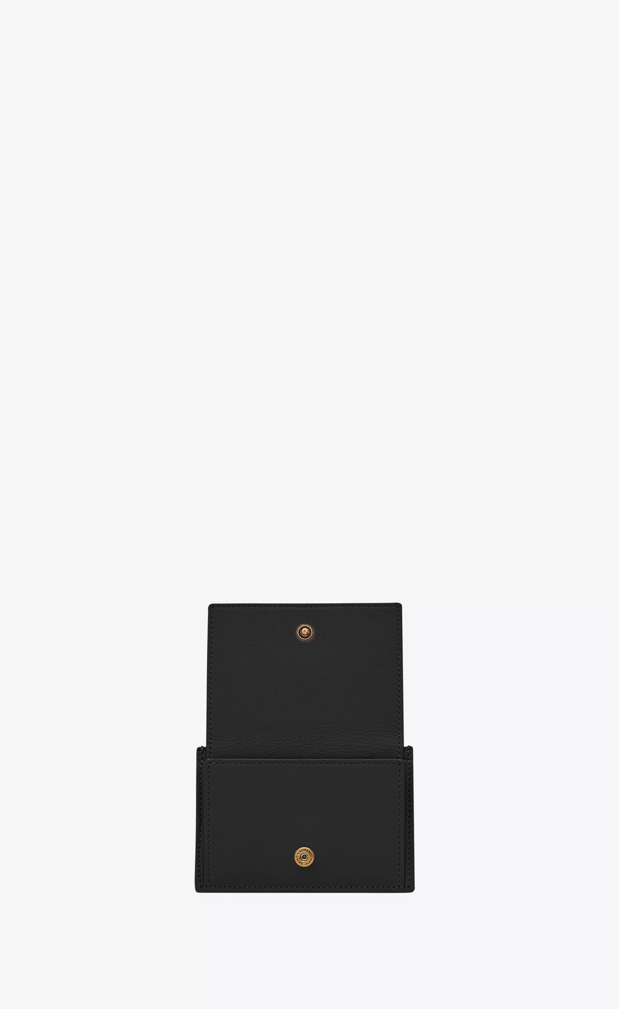 Women Saint Laurent CARD CASES^TINY CASSANDRE Card Case In Grained Leather | | YSL.com
