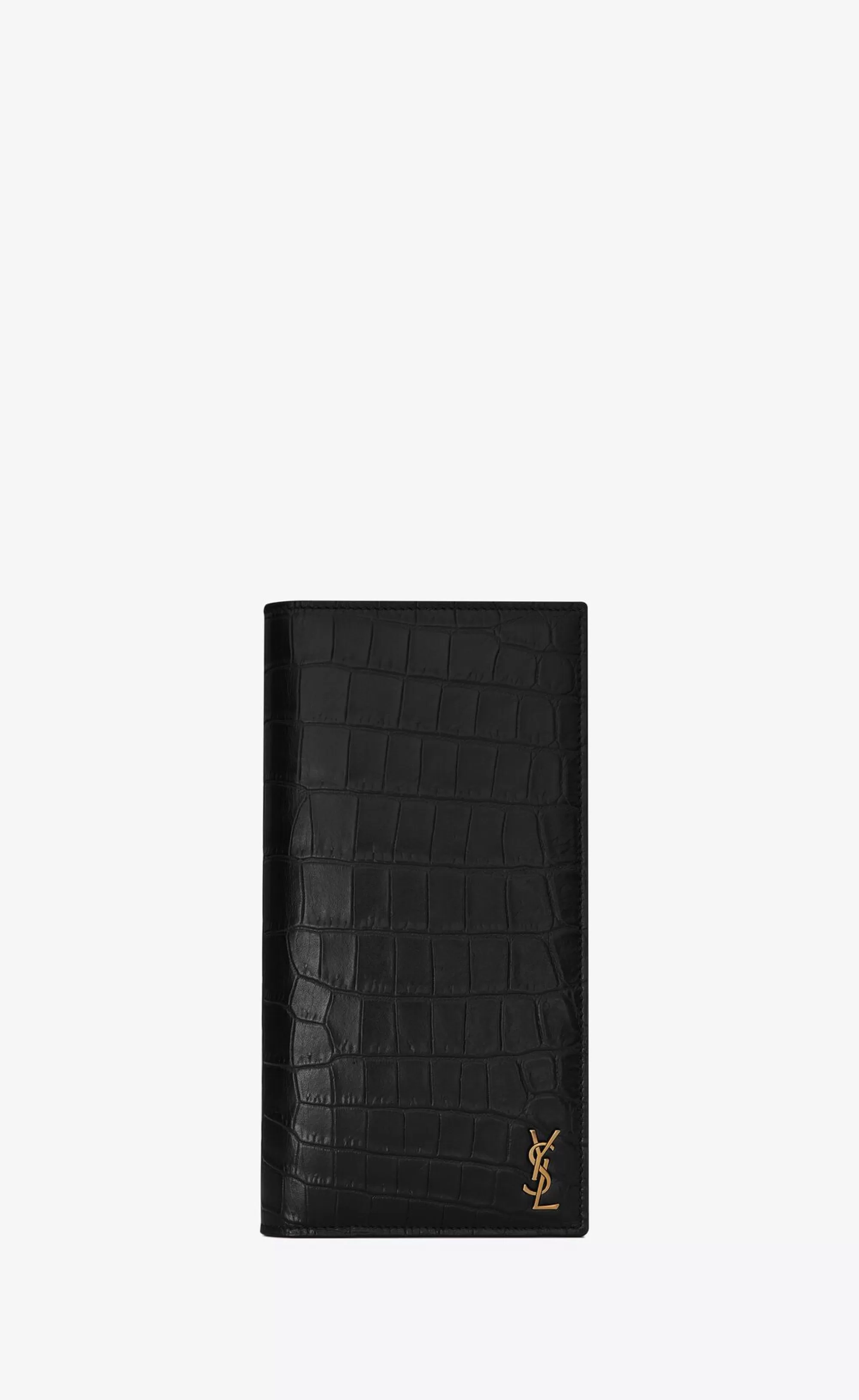 Saint Laurent WALLETS^TINY CASSANDRE Continental Wallet In CROCODILE-EMBOSSED Matte Leather | | YSL.com