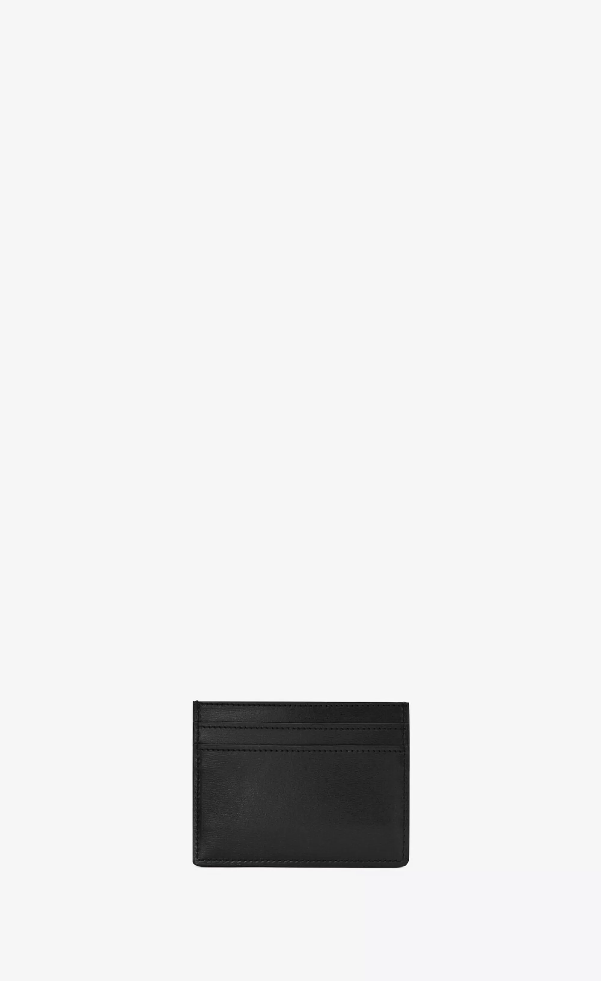 Saint Laurent CARD CASES^TINY CASSANDRE Credit Card Case In Shiny Leather | | YSL.com