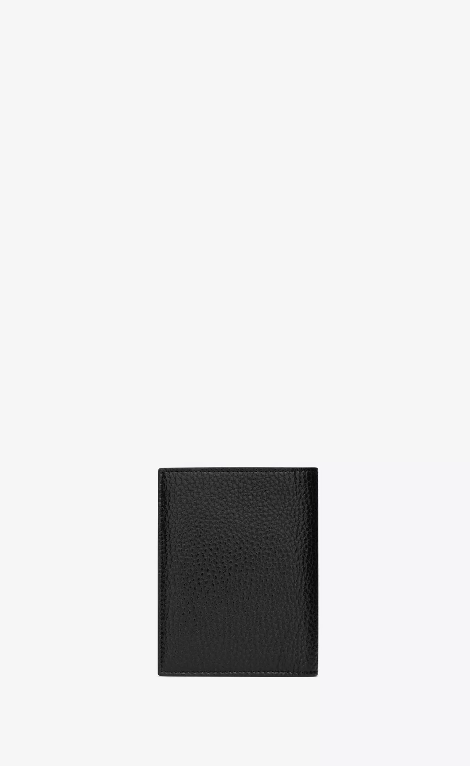Saint Laurent CARD CASES^TINY CASSANDRE CREDIT CARD WALLET IN GRAINED LEATHER | | YSL.com