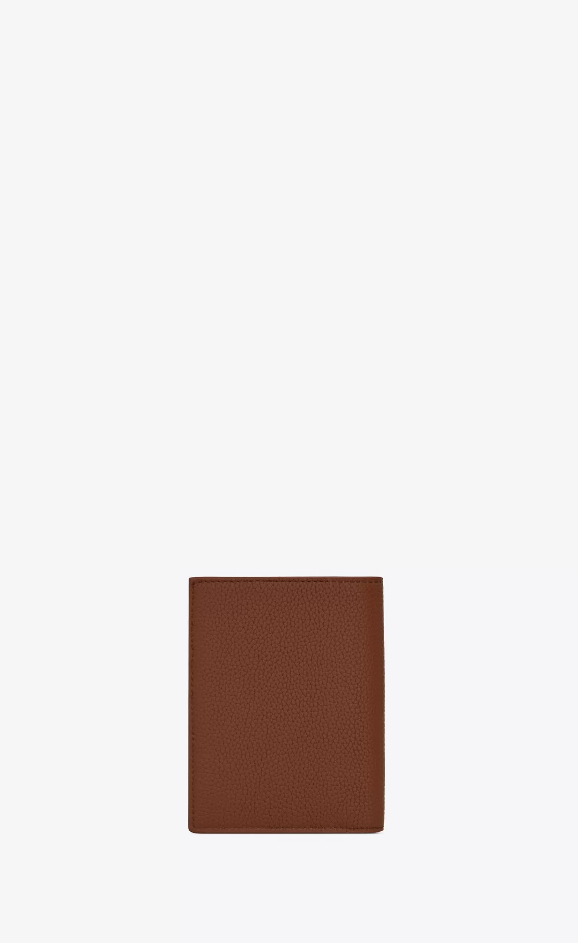 Saint Laurent CARD CASES^TINY CASSANDRE Credit Card Wallet In Grained Leather | | YSL.com