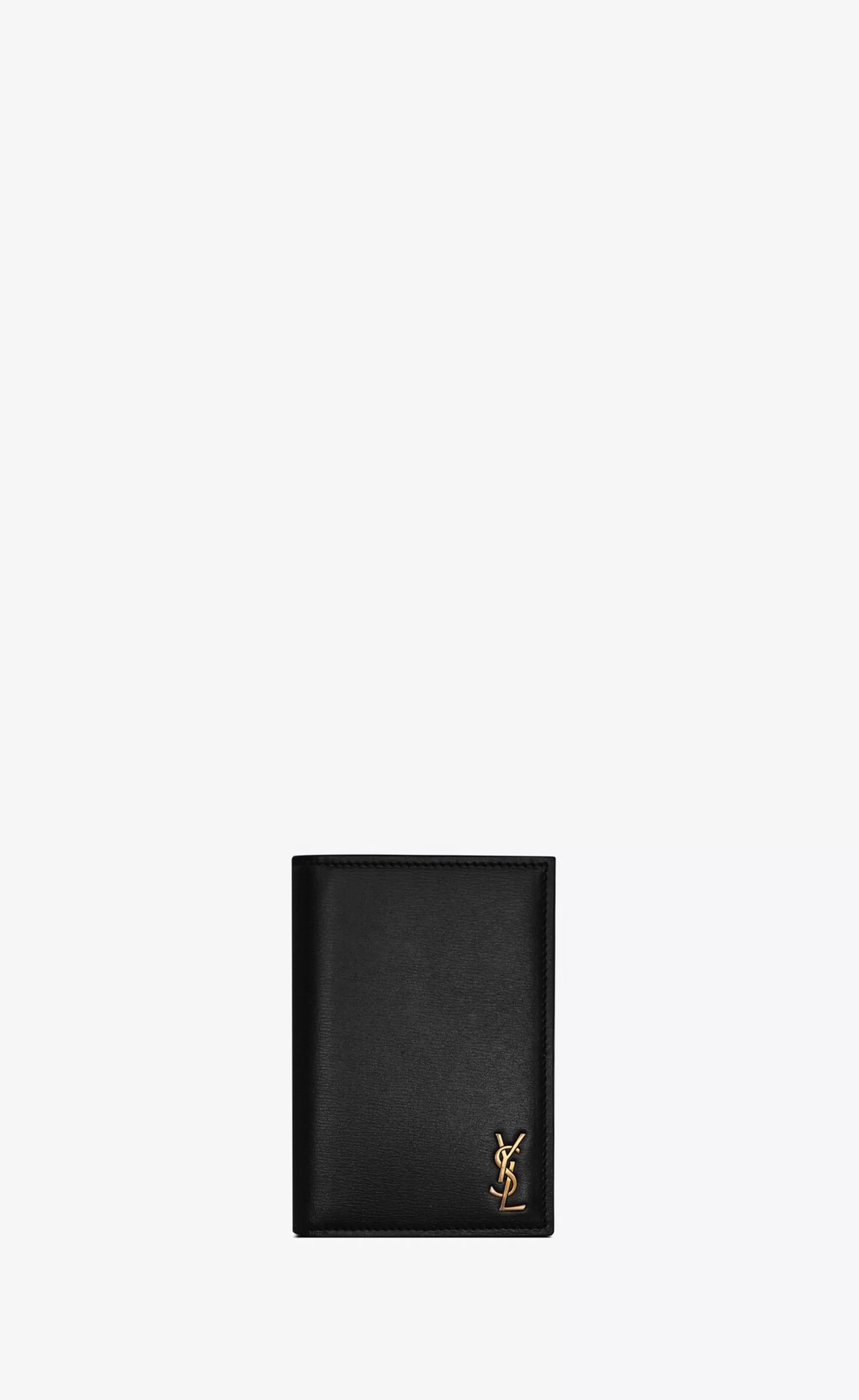 Saint Laurent CARD CASES^TINY CASSANDRE Credit Card Wallet In Shiny Leather | | YSL.com