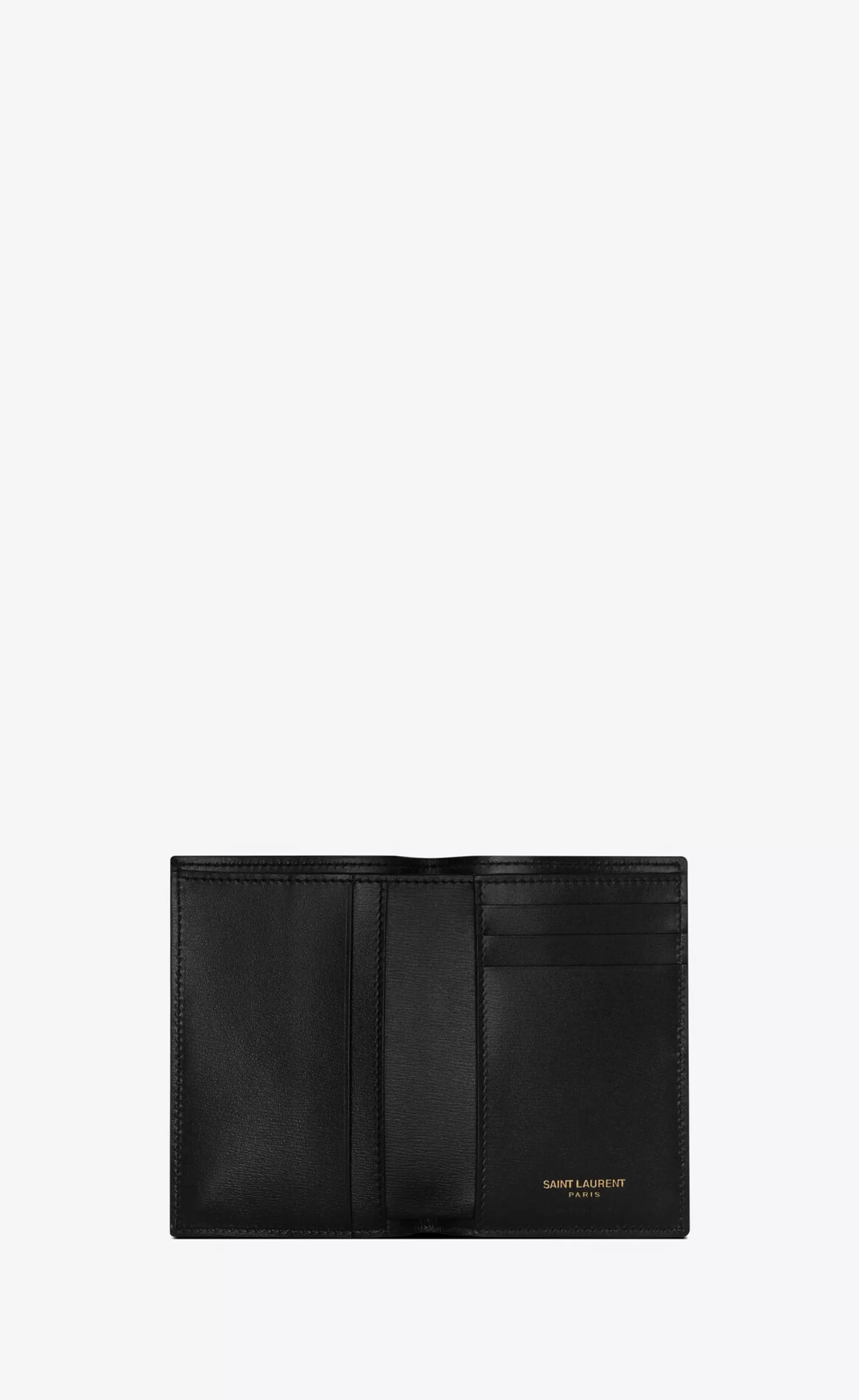 Saint Laurent CARD CASES^TINY CASSANDRE Credit Card Wallet In Shiny Leather | | YSL.com