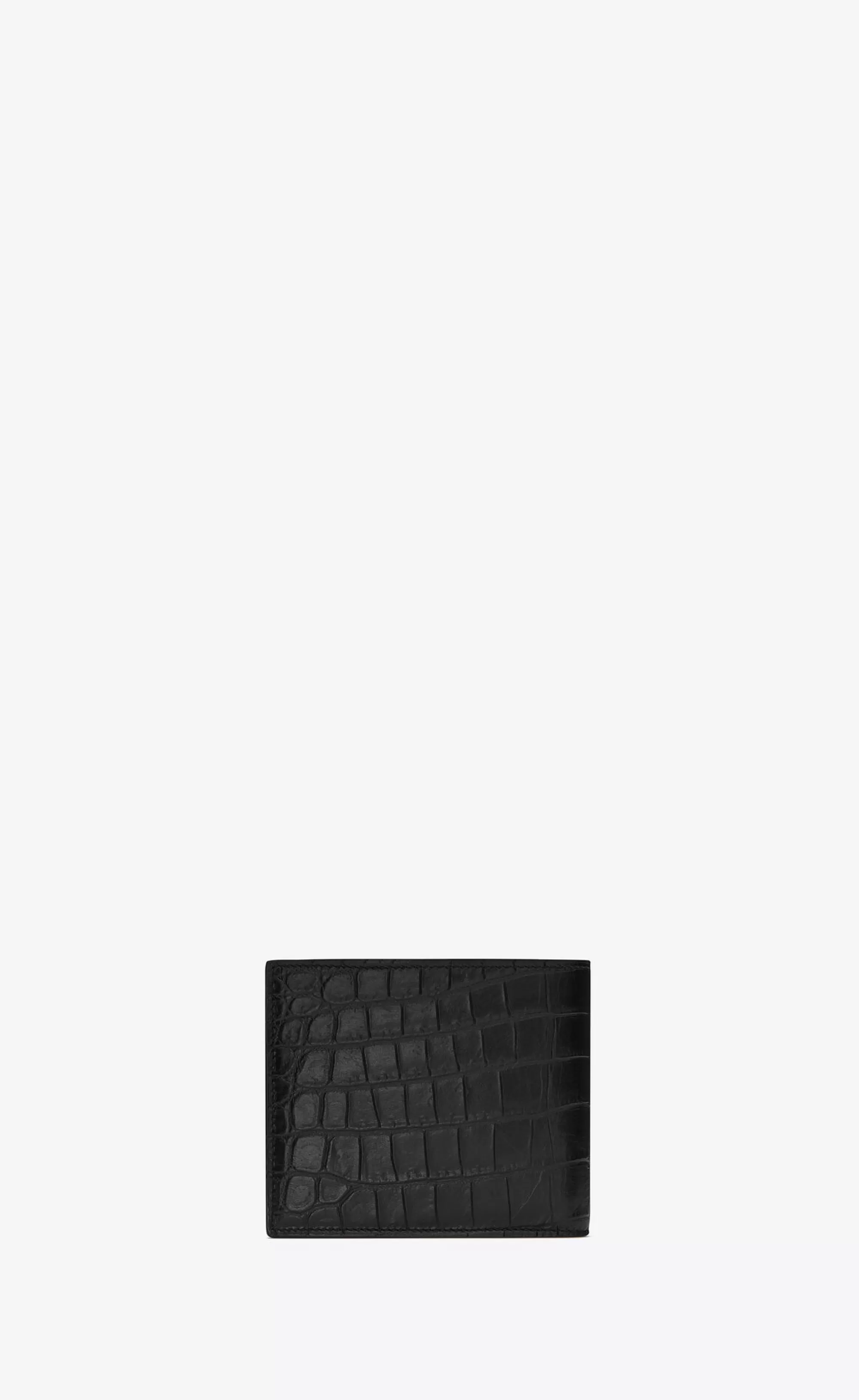 Saint Laurent WALLETS^TINY CASSANDRE East/West Wallet In CROCODILE-EMBOSSED Matte Leather | | YSL.com