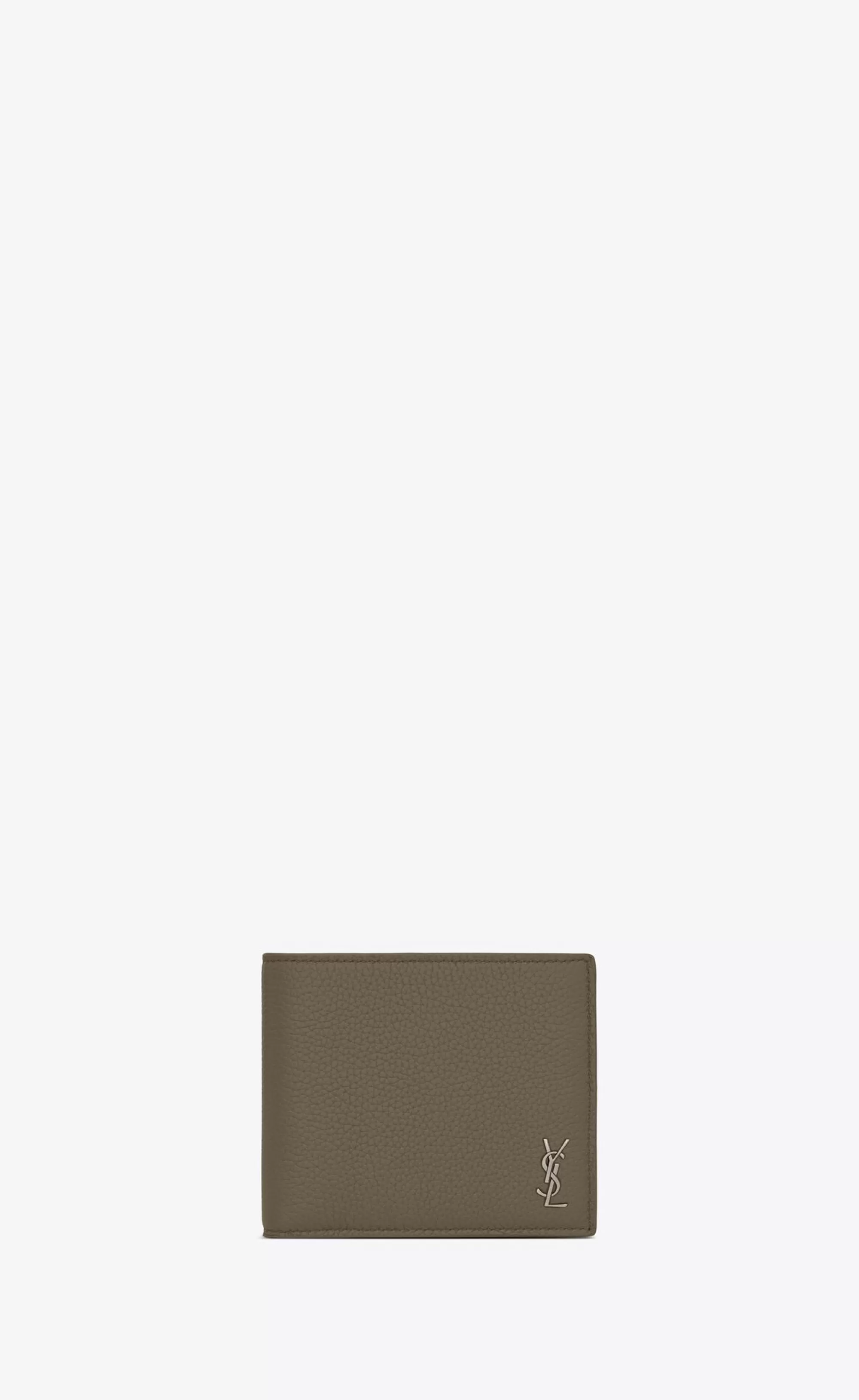 Saint Laurent WALLETS^TINY CASSANDRE EAST/WEST WALLET IN GRAINED LEATHER | | YSL.com