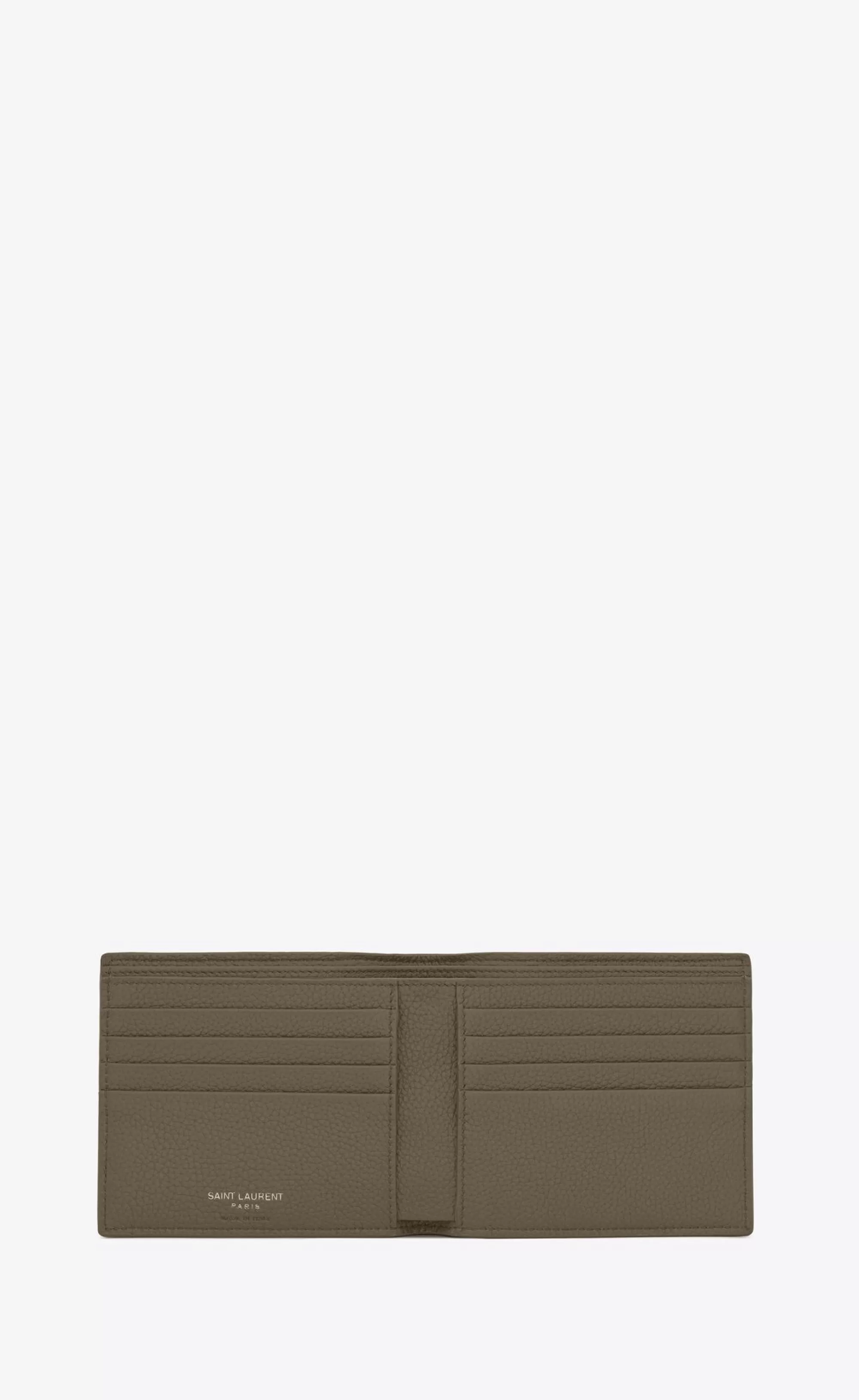 Saint Laurent WALLETS^TINY CASSANDRE EAST/WEST WALLET IN GRAINED LEATHER | | YSL.com