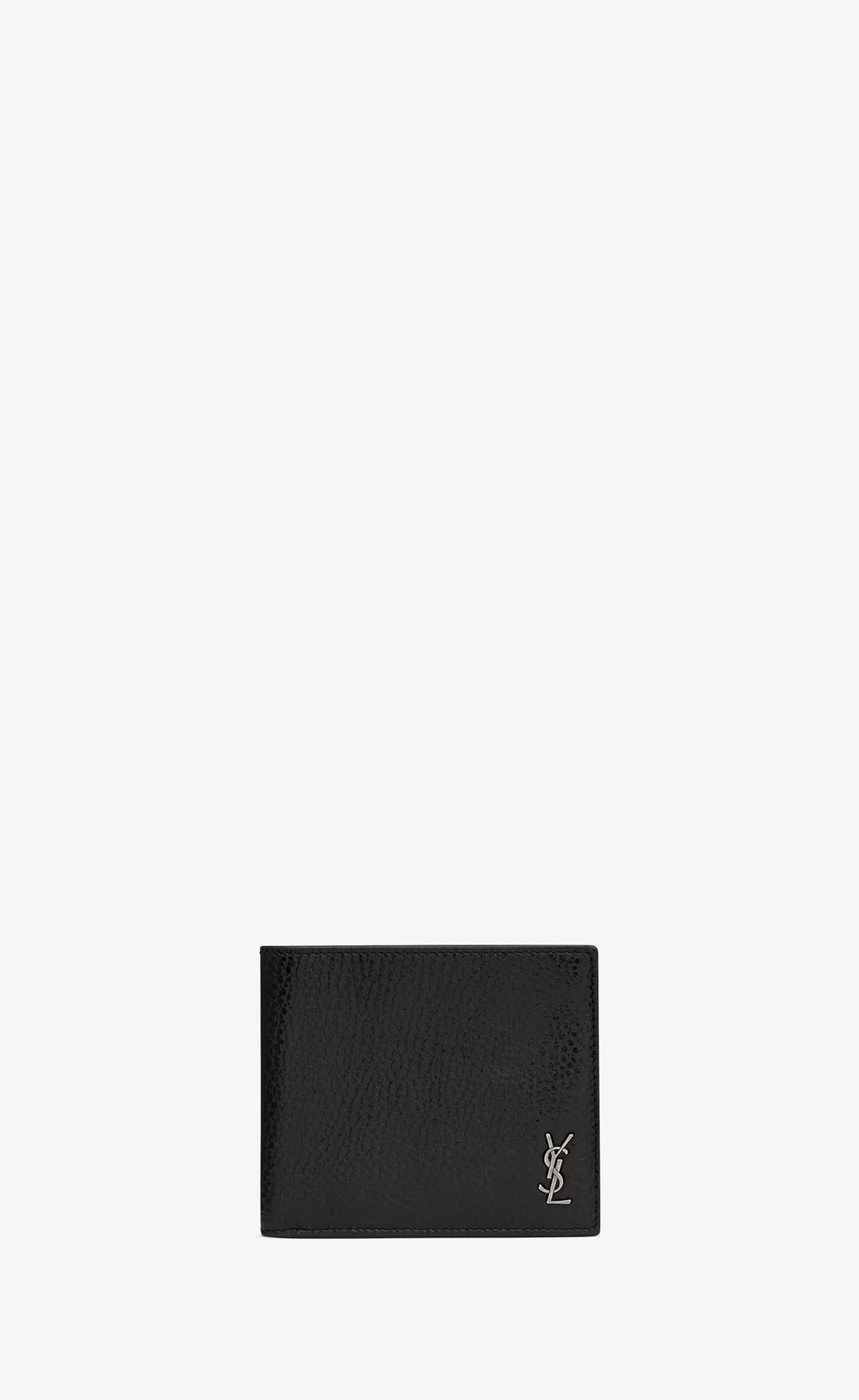 Saint Laurent WALLETS^TINY CASSANDRE EAST/WEST WALLET IN GRAINED LEATHER | | YSL.com