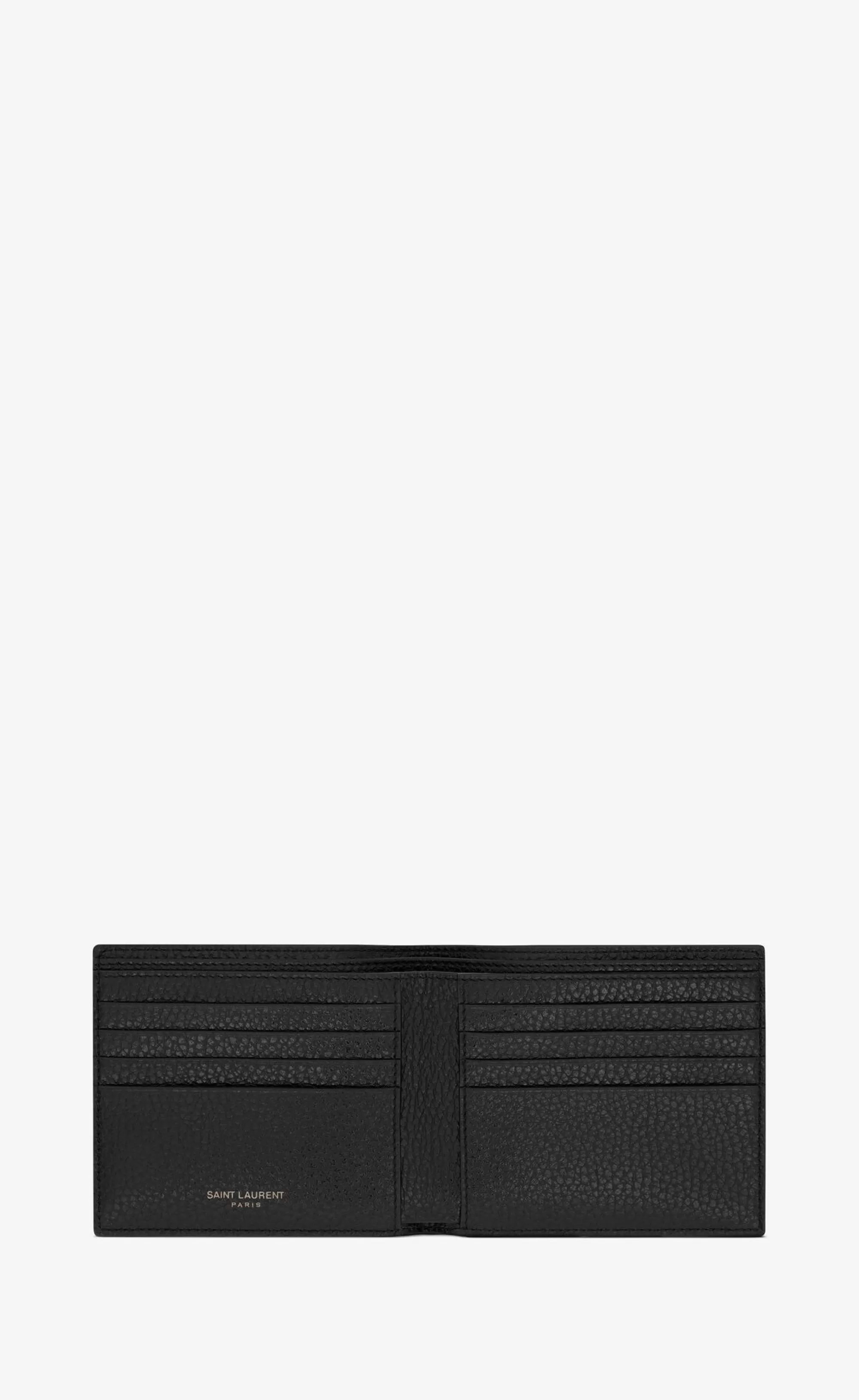 Saint Laurent WALLETS^TINY CASSANDRE EAST/WEST WALLET IN GRAINED LEATHER | | YSL.com