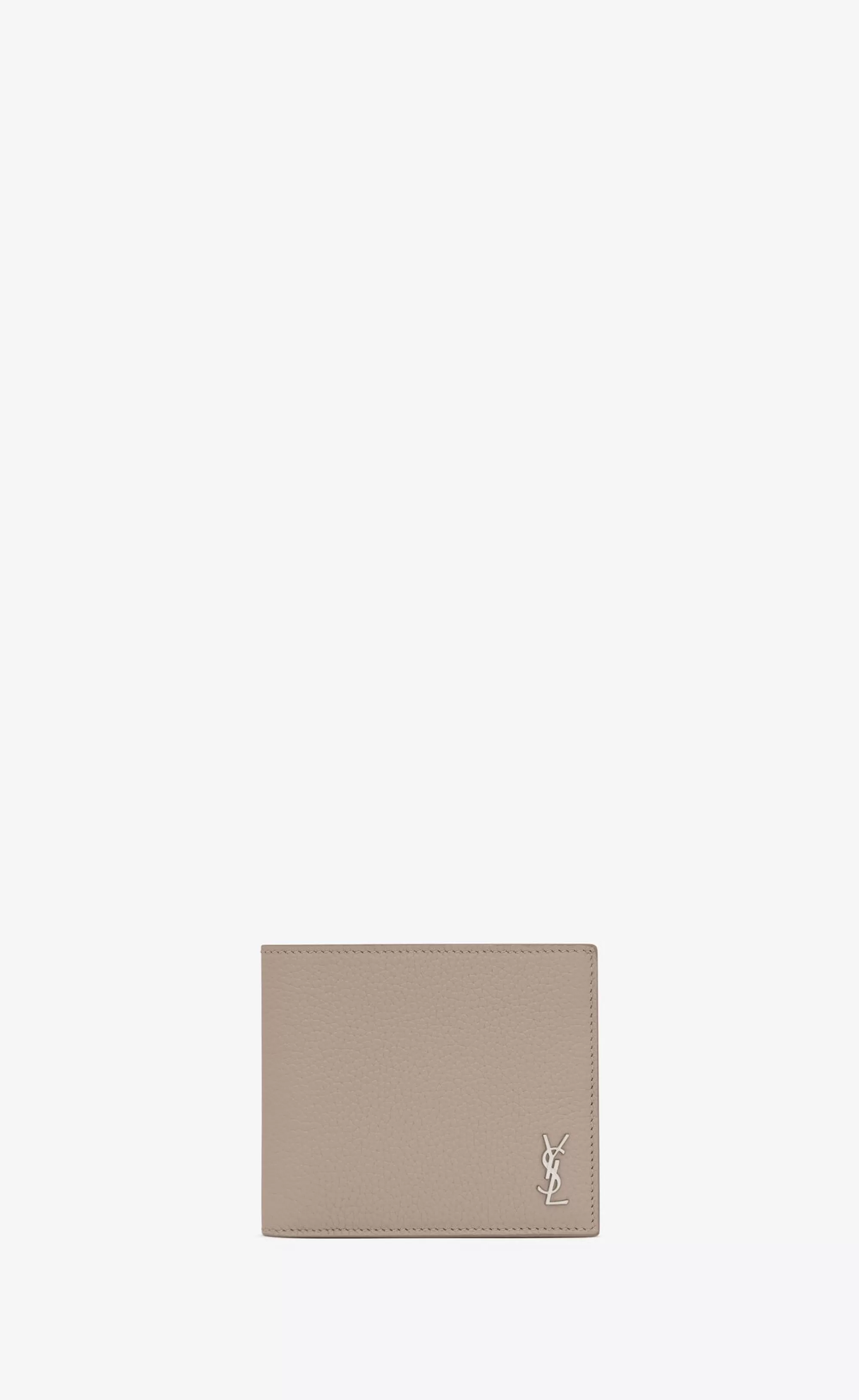 Saint Laurent WALLETS^TINY CASSANDRE EAST/WEST WALLET IN GRAINED LEATHER | | YSL.com