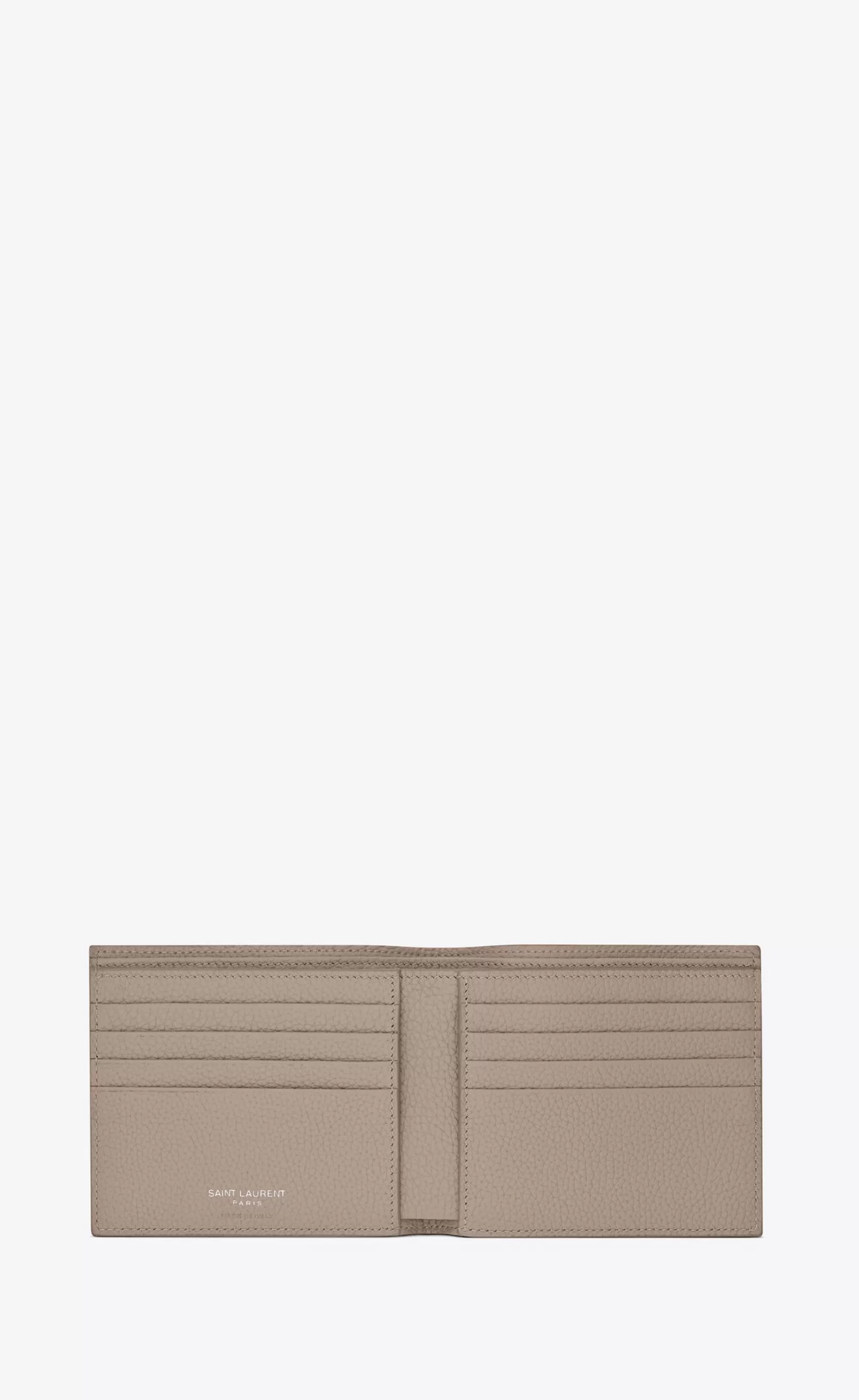 Saint Laurent WALLETS^TINY CASSANDRE EAST/WEST WALLET IN GRAINED LEATHER | | YSL.com