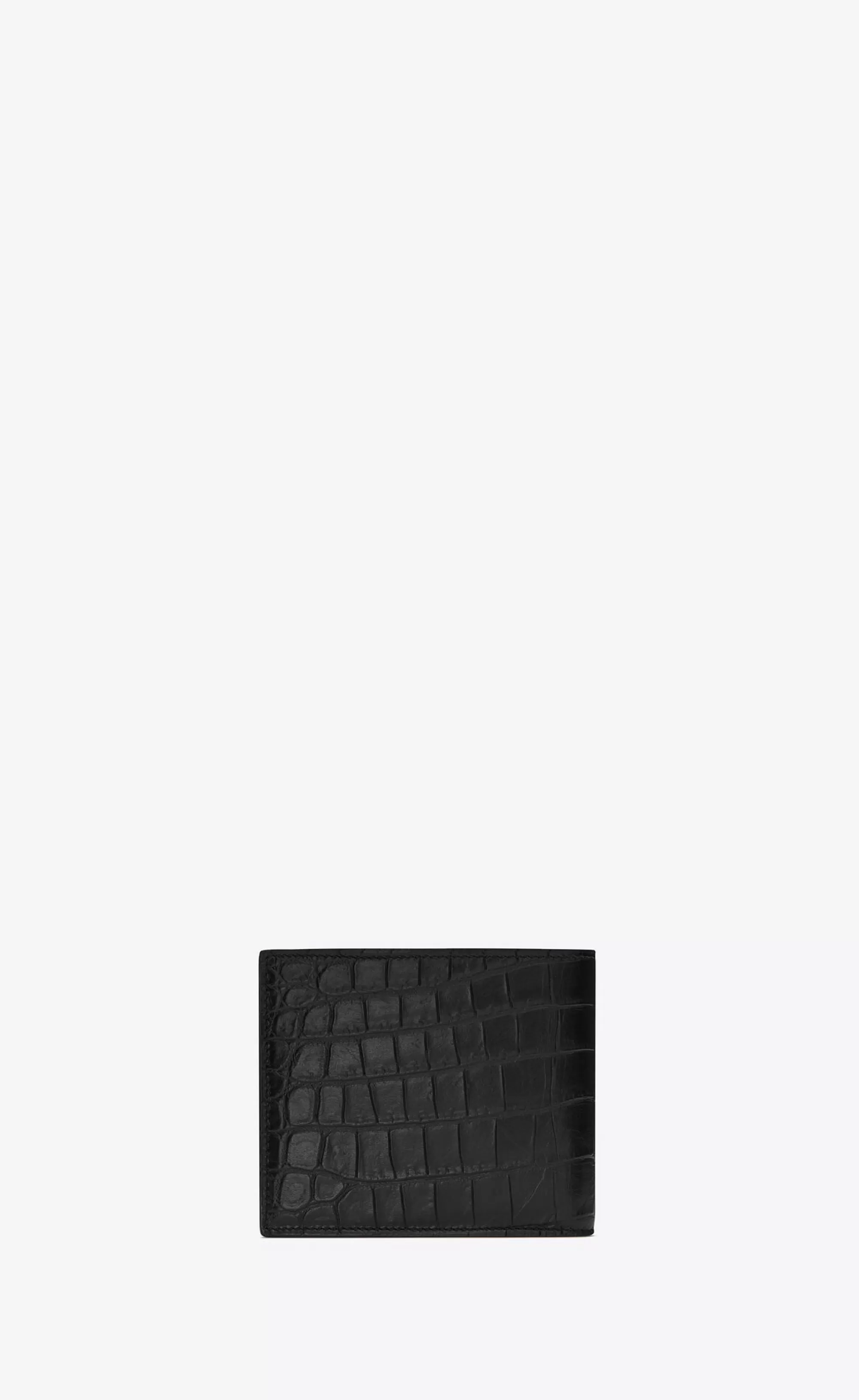 Saint Laurent WALLETS^TINY CASSANDRE East/West Wallet With Coin Purse In CROCODILE-EMBOSSED Matte Leather | | YSL.com