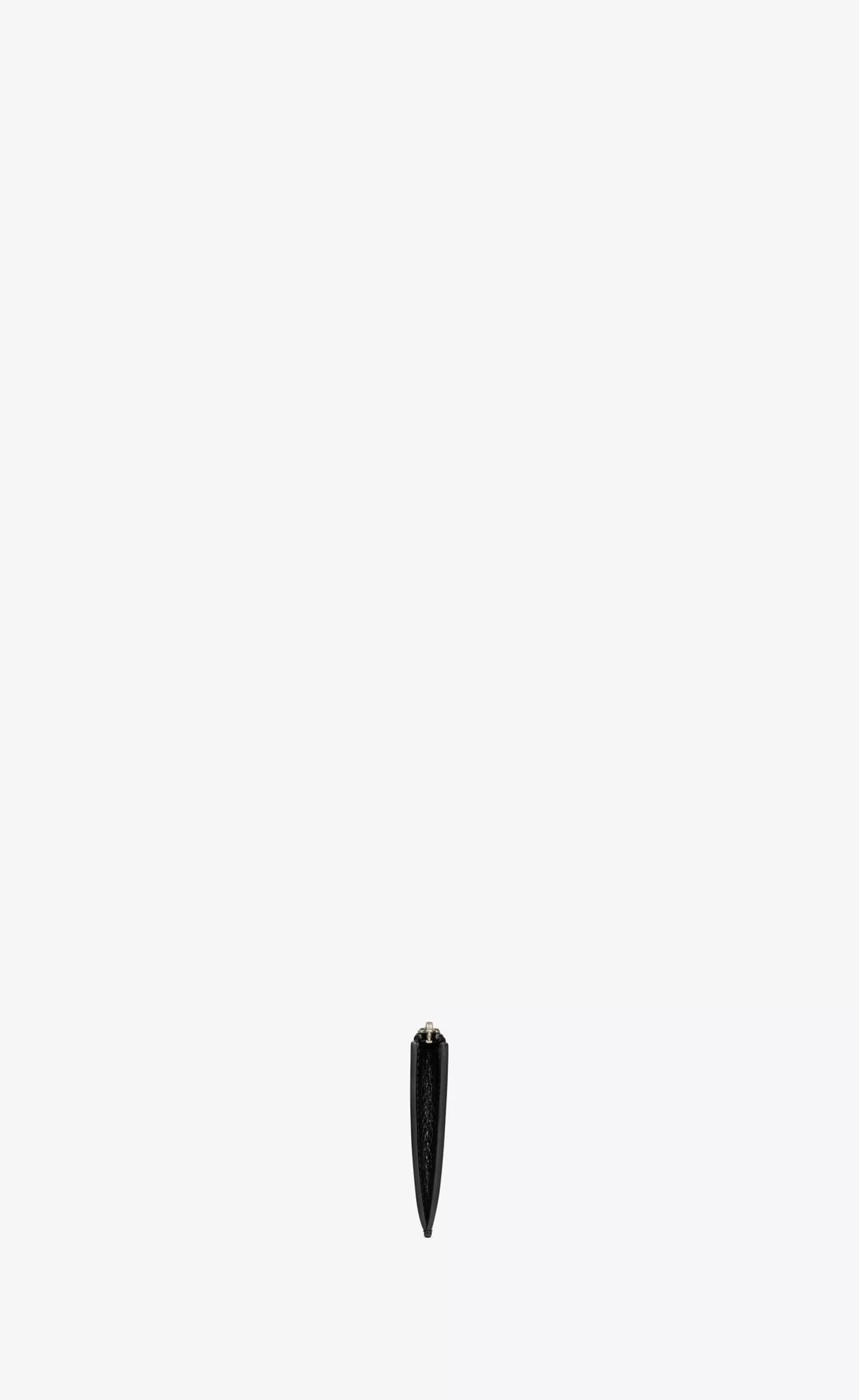 Saint Laurent CARD CASES^TINY CASSANDRE FRAGMENTS ZIPPED CARD CASE IN GRAINED LEATHER | | YSL.com