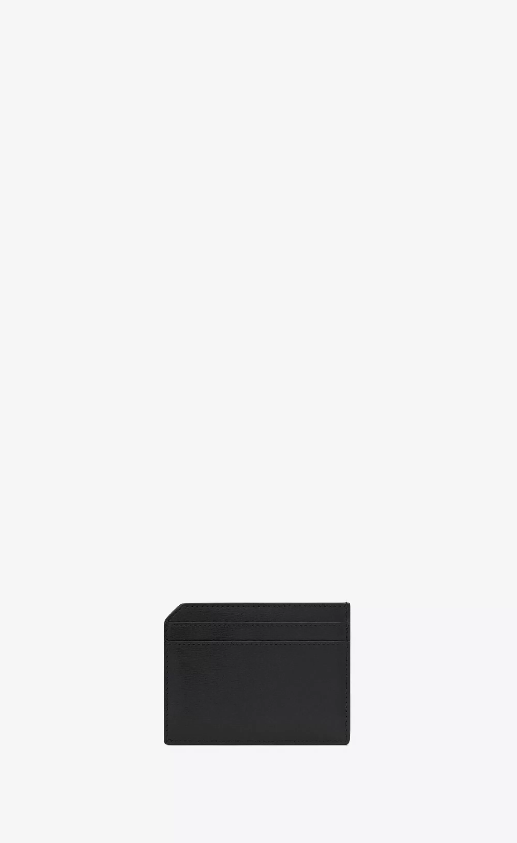Saint Laurent CARD CASES^TINY CASSANDRE Open Card Case In Shiny Leather | | YSL.com