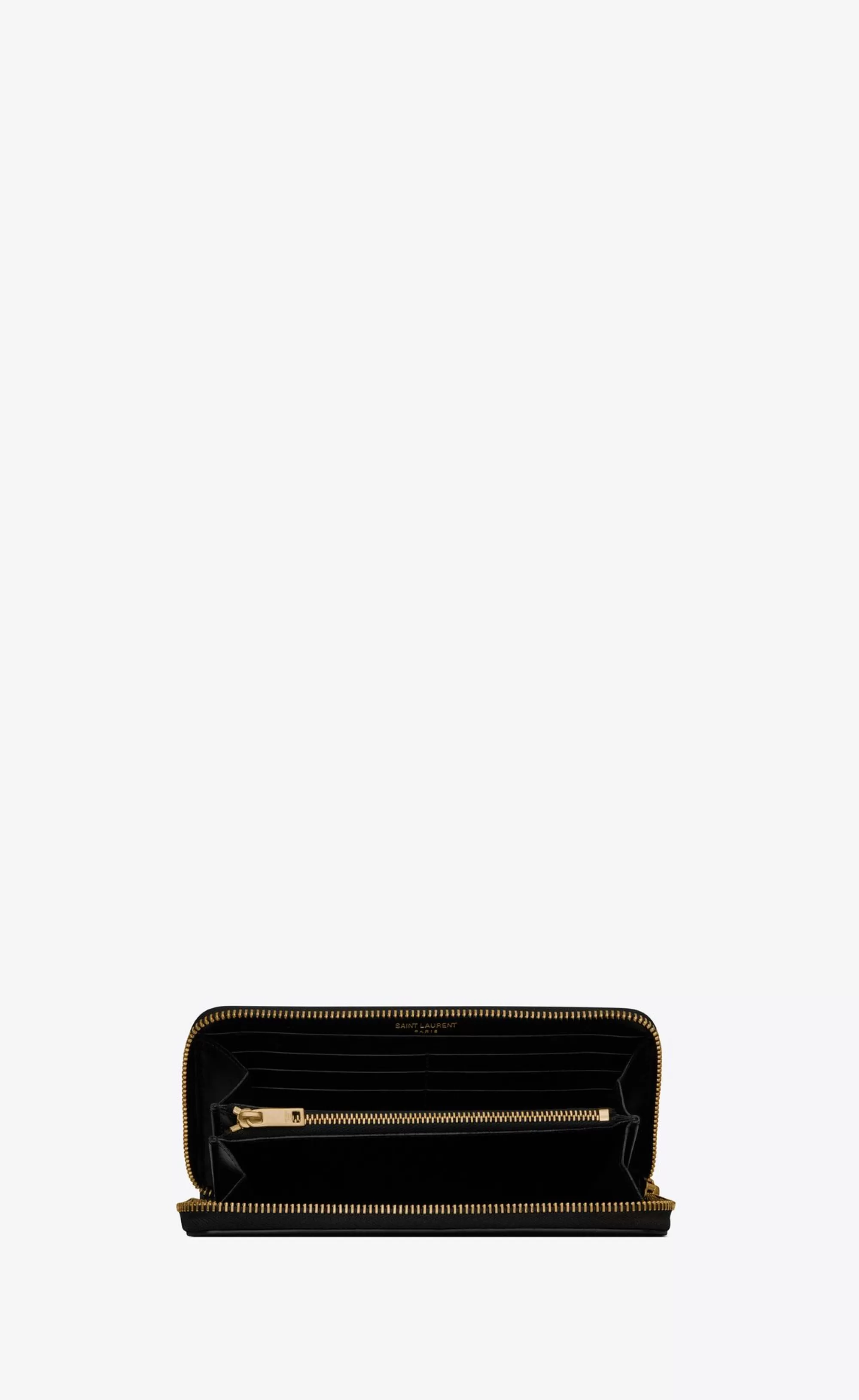 Saint Laurent WALLETS^TINY CASSANDRE Zip-around Wallet In Crocodile-embossed Matte Leather | | YSL.com