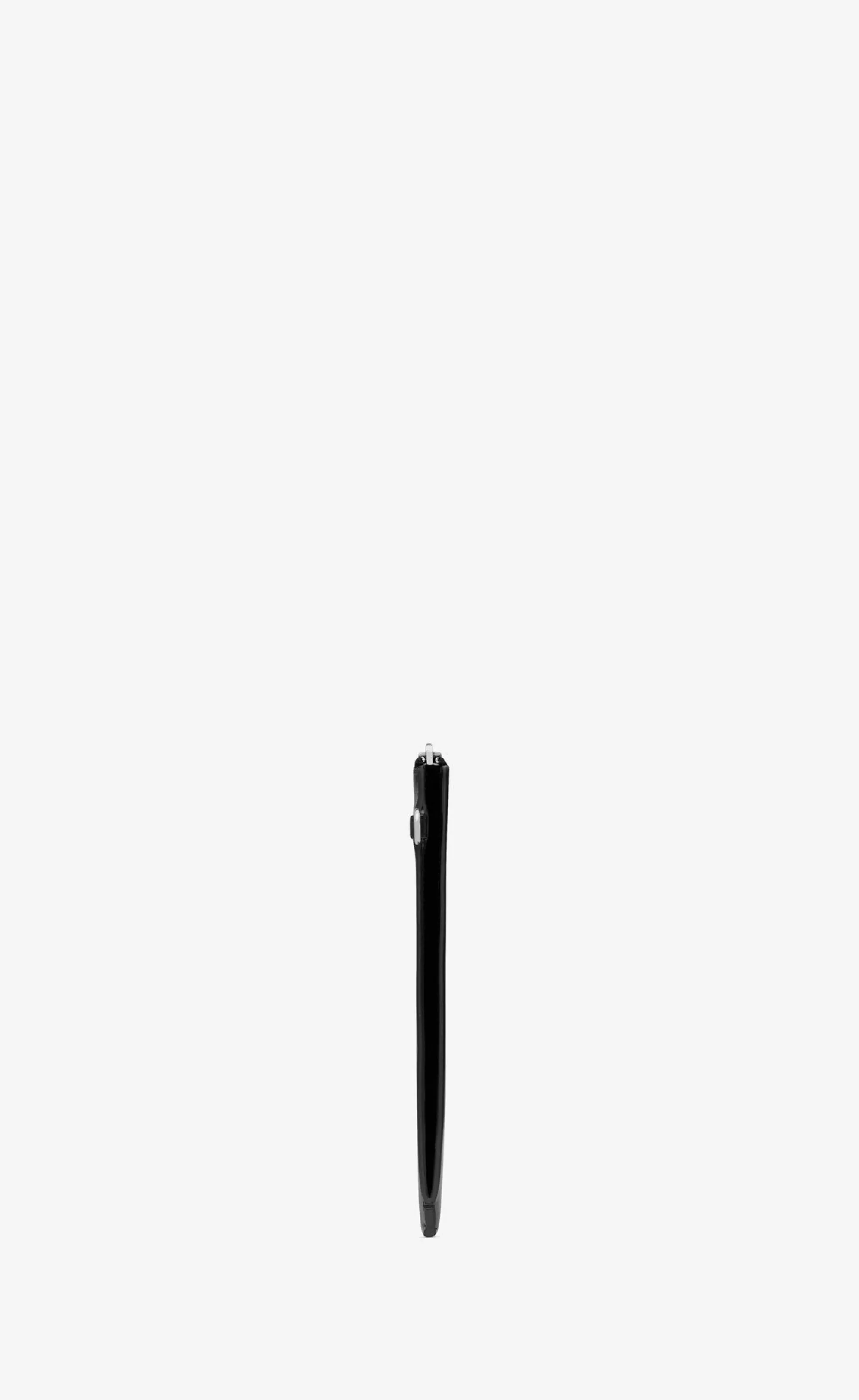 Saint Laurent POUCHES^TINY CASSANDRE Zipped Tablet Holder In Shiny Leather | | YSL.com
