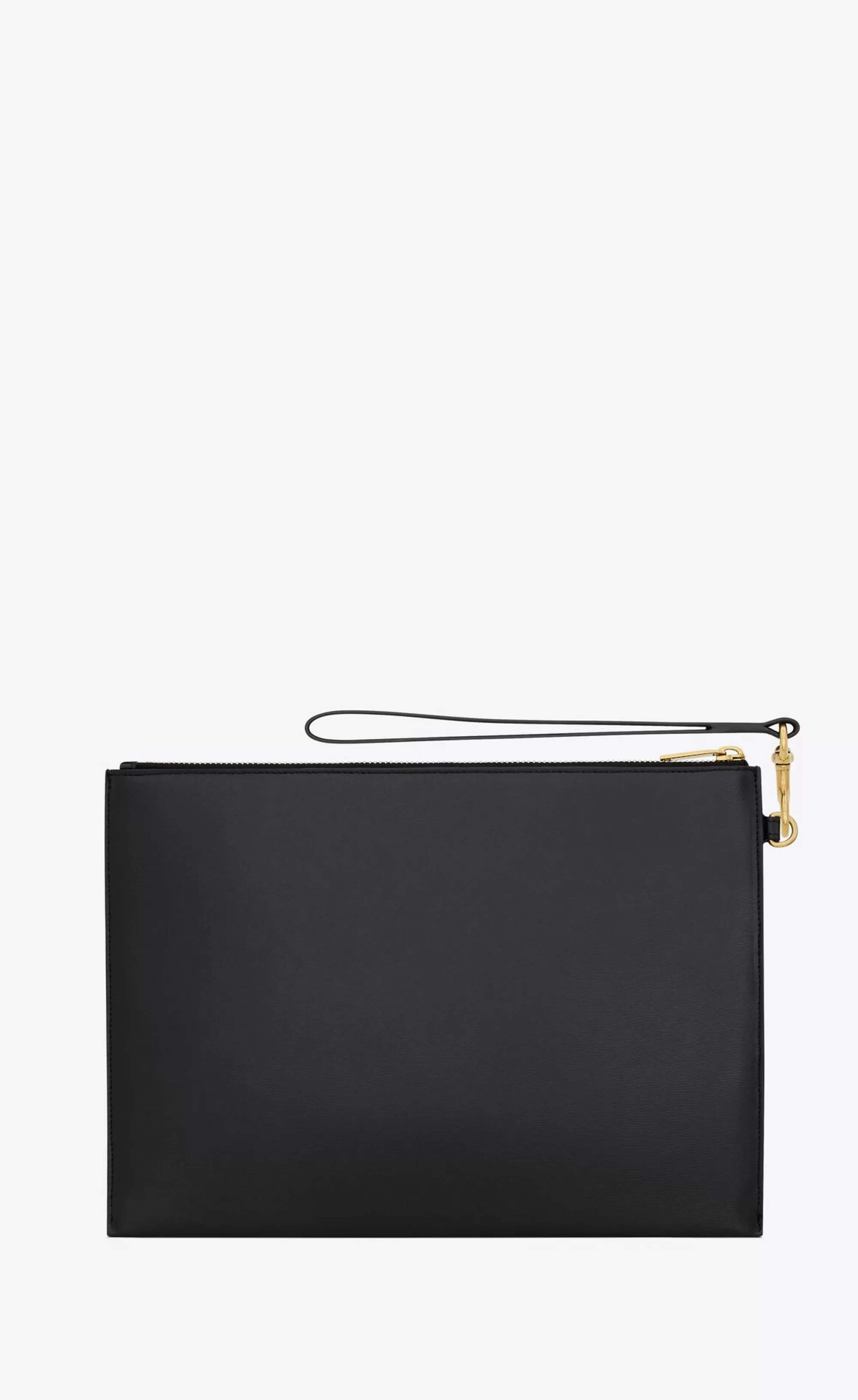 Saint Laurent POUCHES^TINY CASSANDRE ZIPPED TABLET HOLDER IN SHINY LEATHER | | YSL.com