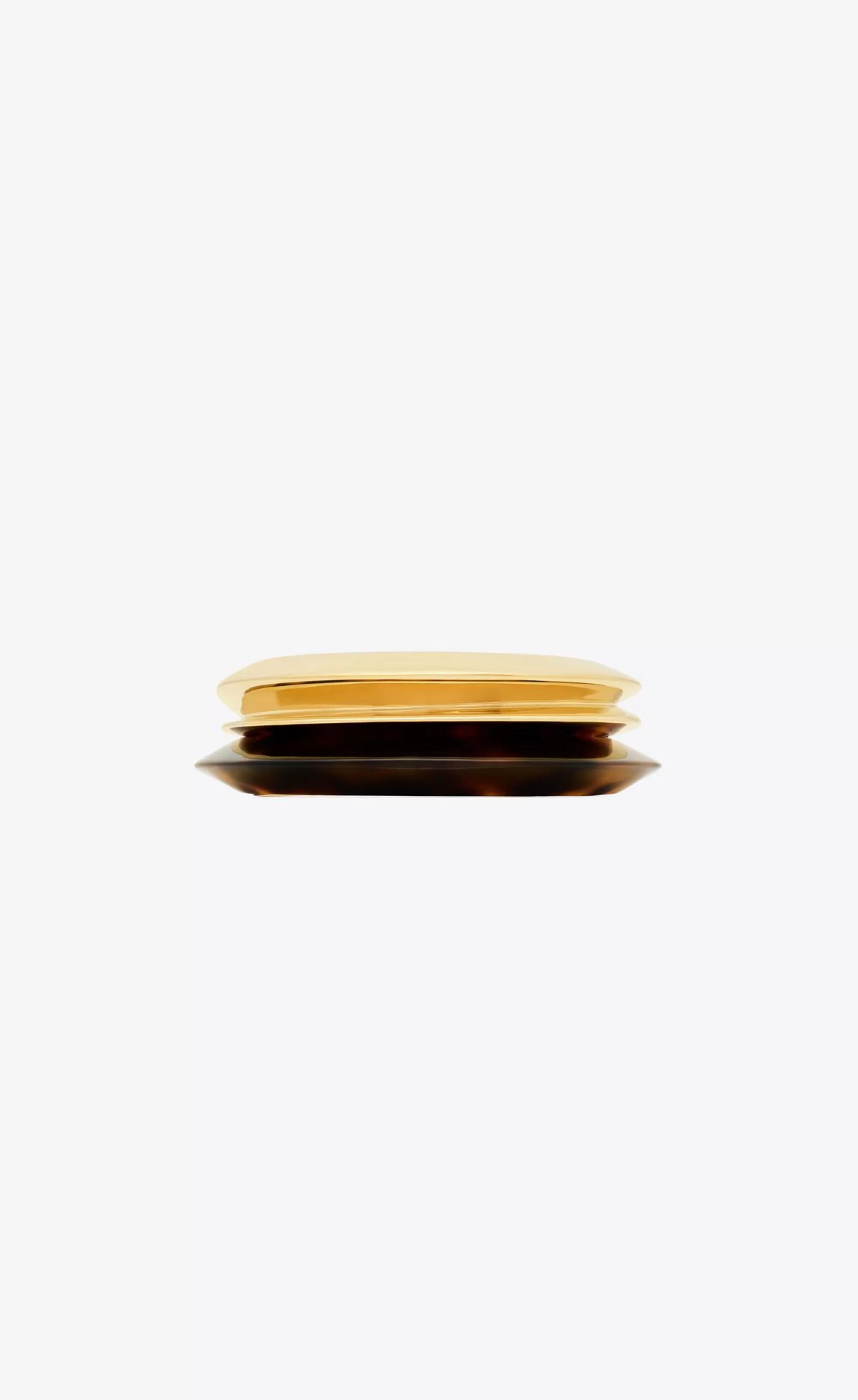 Women Saint Laurent CUFFS AND BRACELETS^Tortoiseshell Duet Cuff In Resin And Metal | | YSL.com