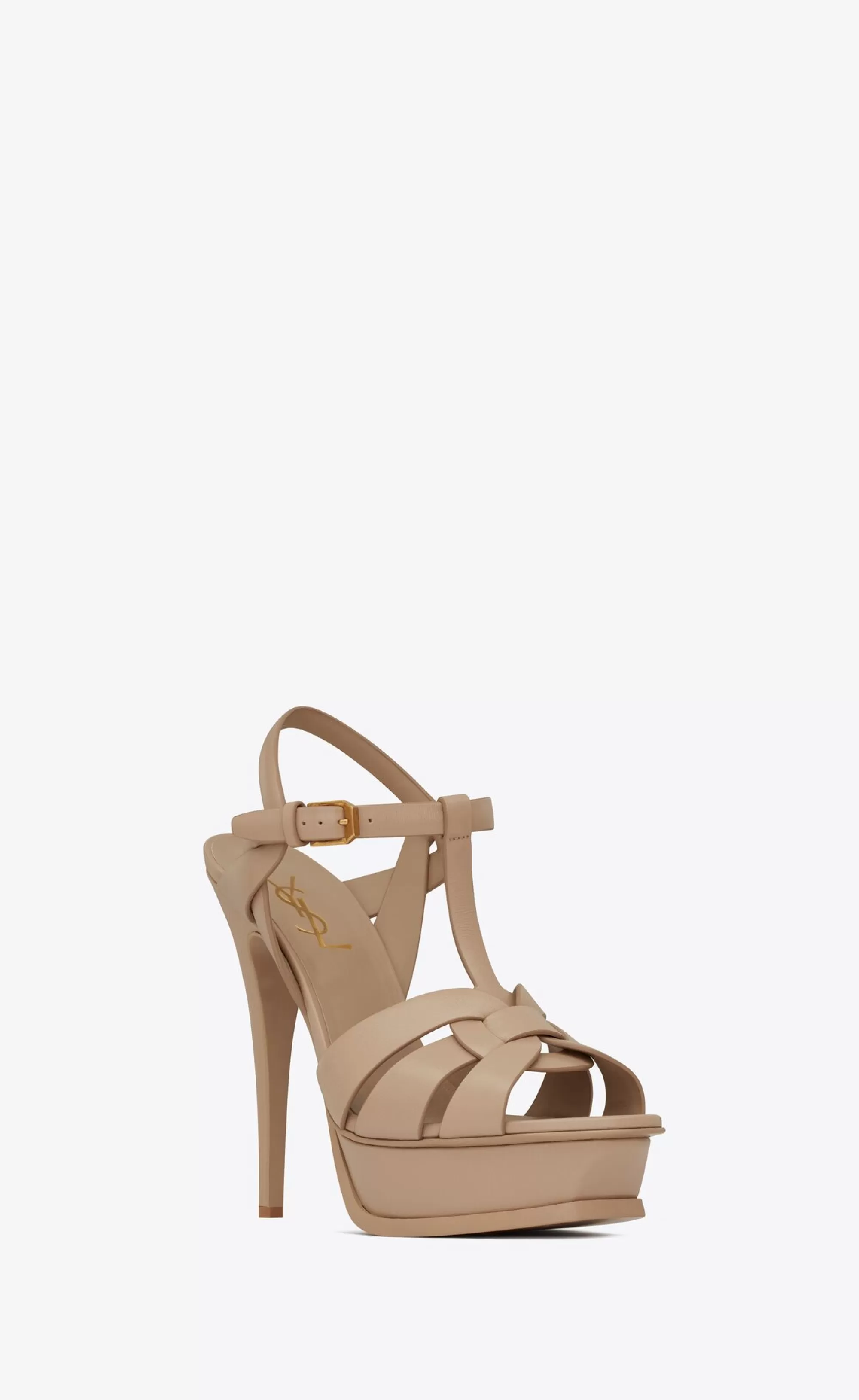 Women Saint Laurent High Heel Sandals^Tribute Platform Sandals In Smooth Leather | | YSL.com