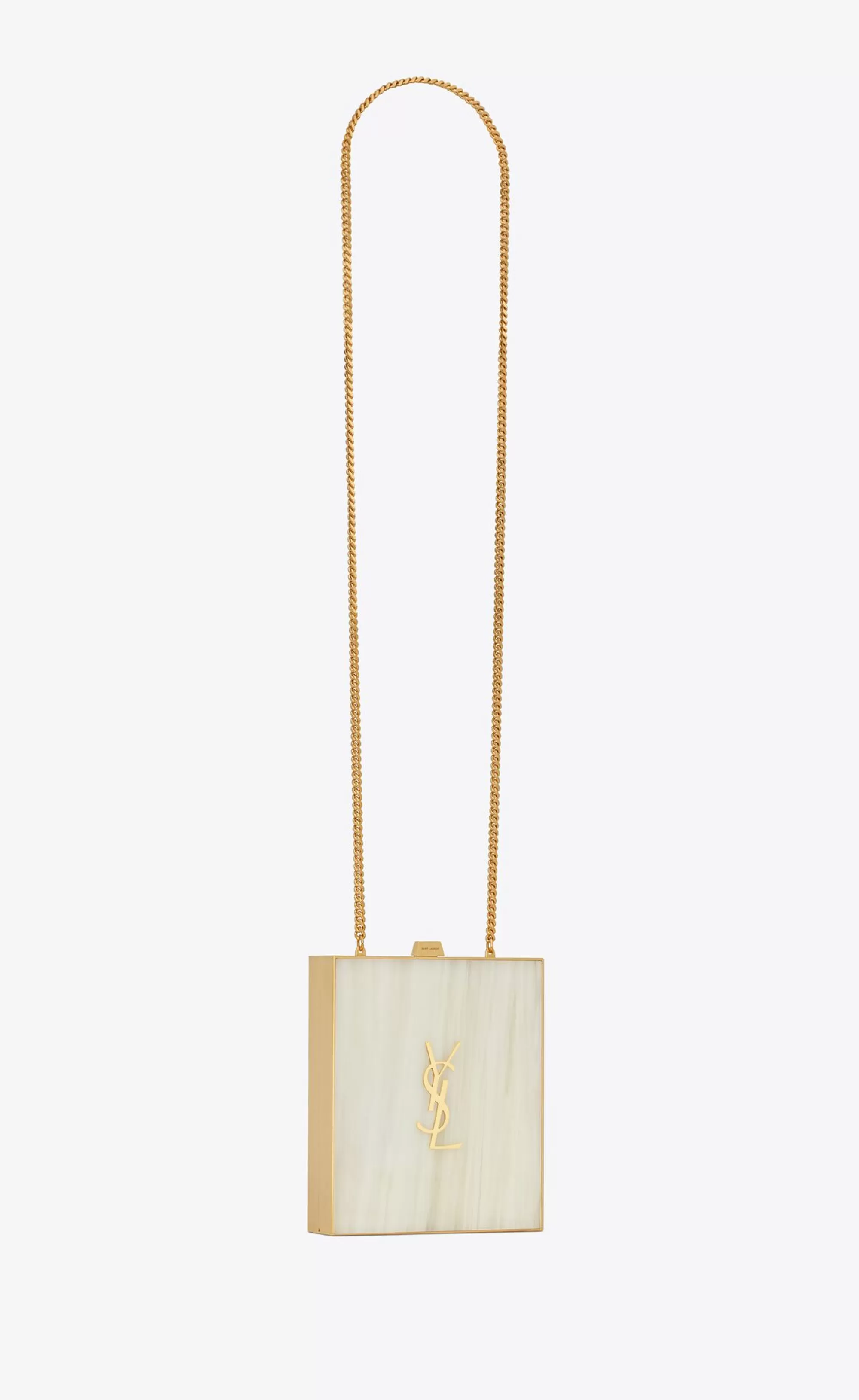 Women Saint Laurent CLUTCHES AND EVENING^TUXEDO BOX BAG IN PLEXIGLASS AND METAL | | YSL.com