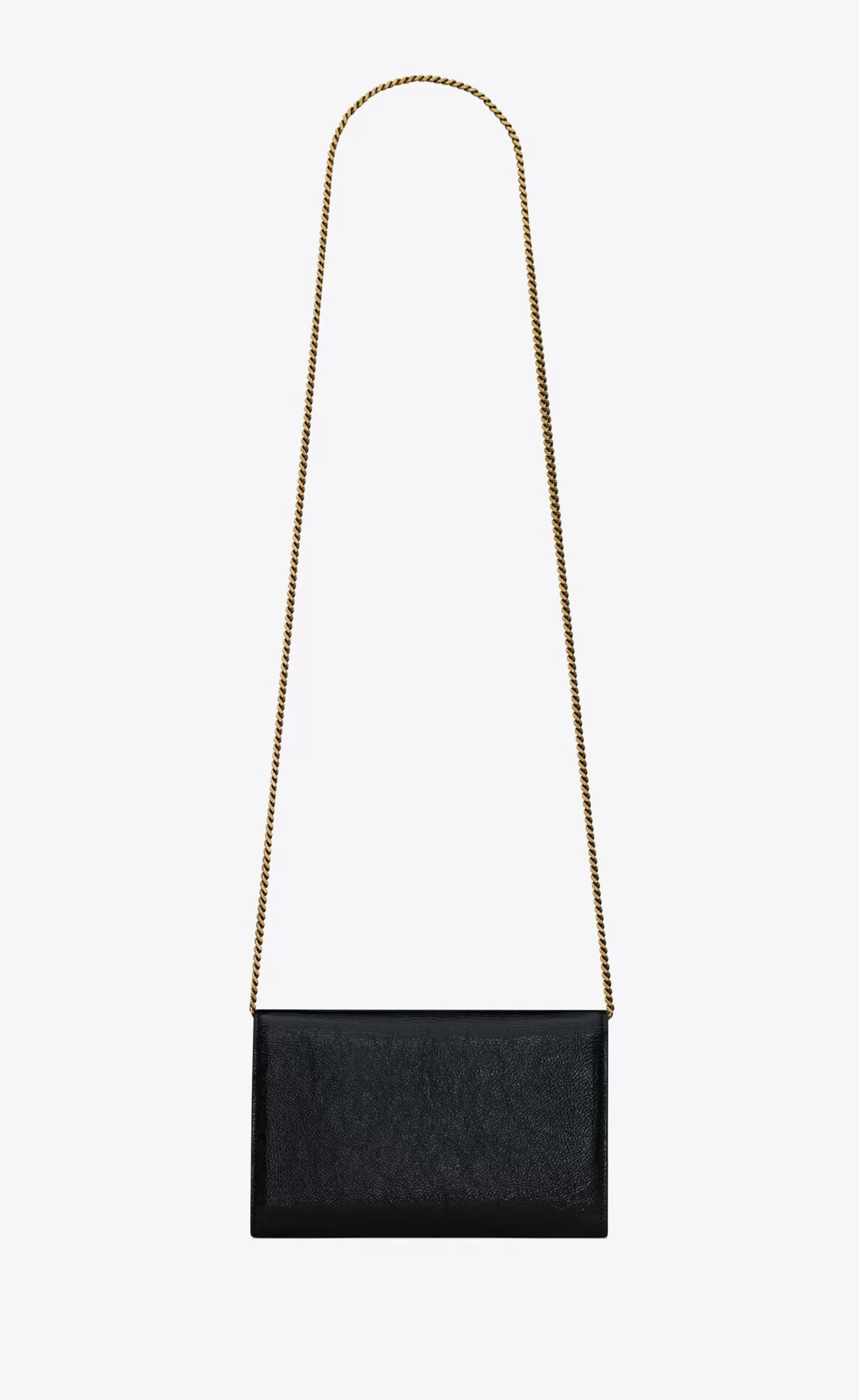 Women Saint Laurent CHAIN WALLETS | MINI BAGS^UPTOWN Chain Wallet In Shiny Grained Leather | | YSL.com