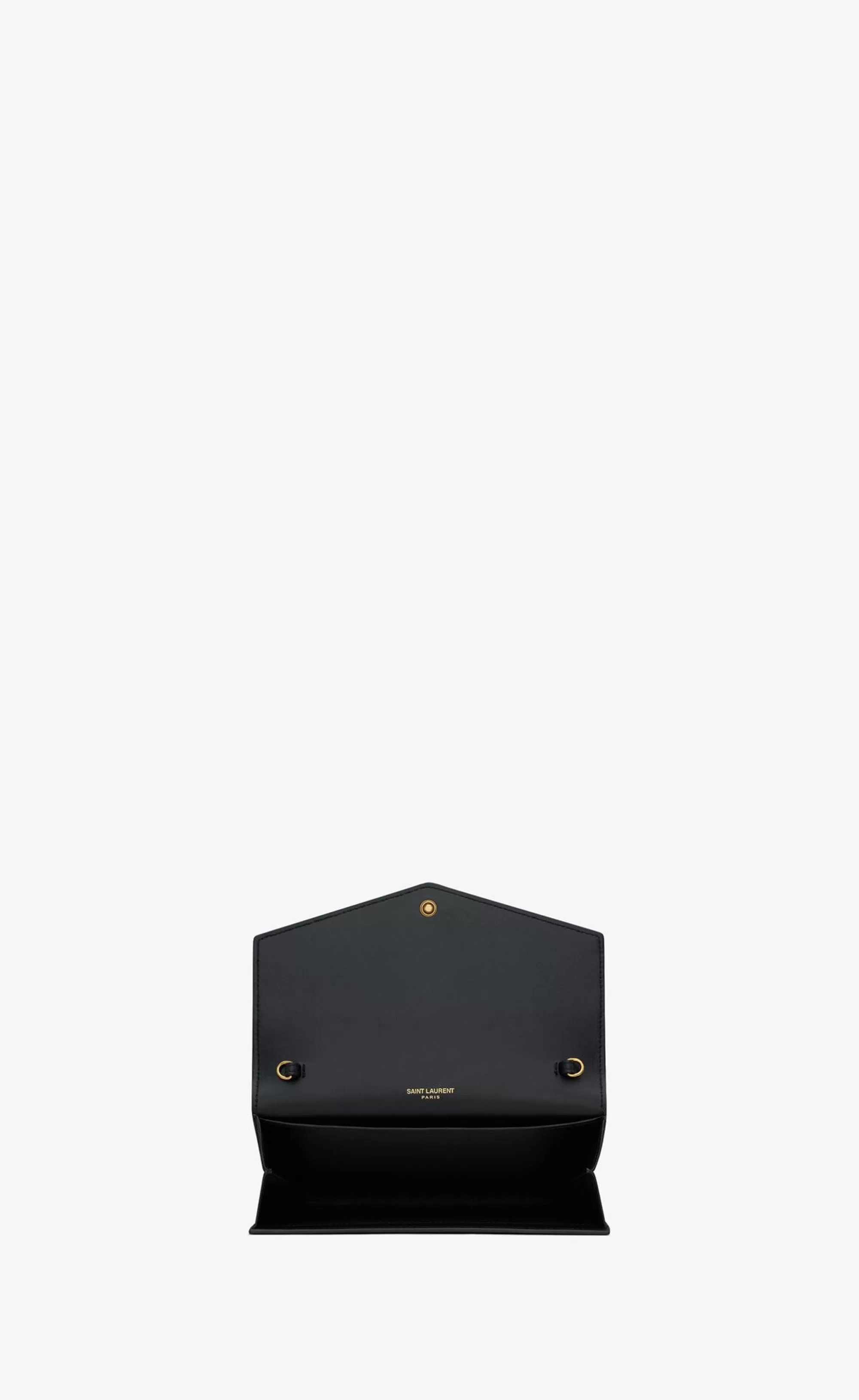Women Saint Laurent CHAIN WALLETS | MINI BAGS^UPTOWN Chain Wallet In Shiny Grained Leather | | YSL.com