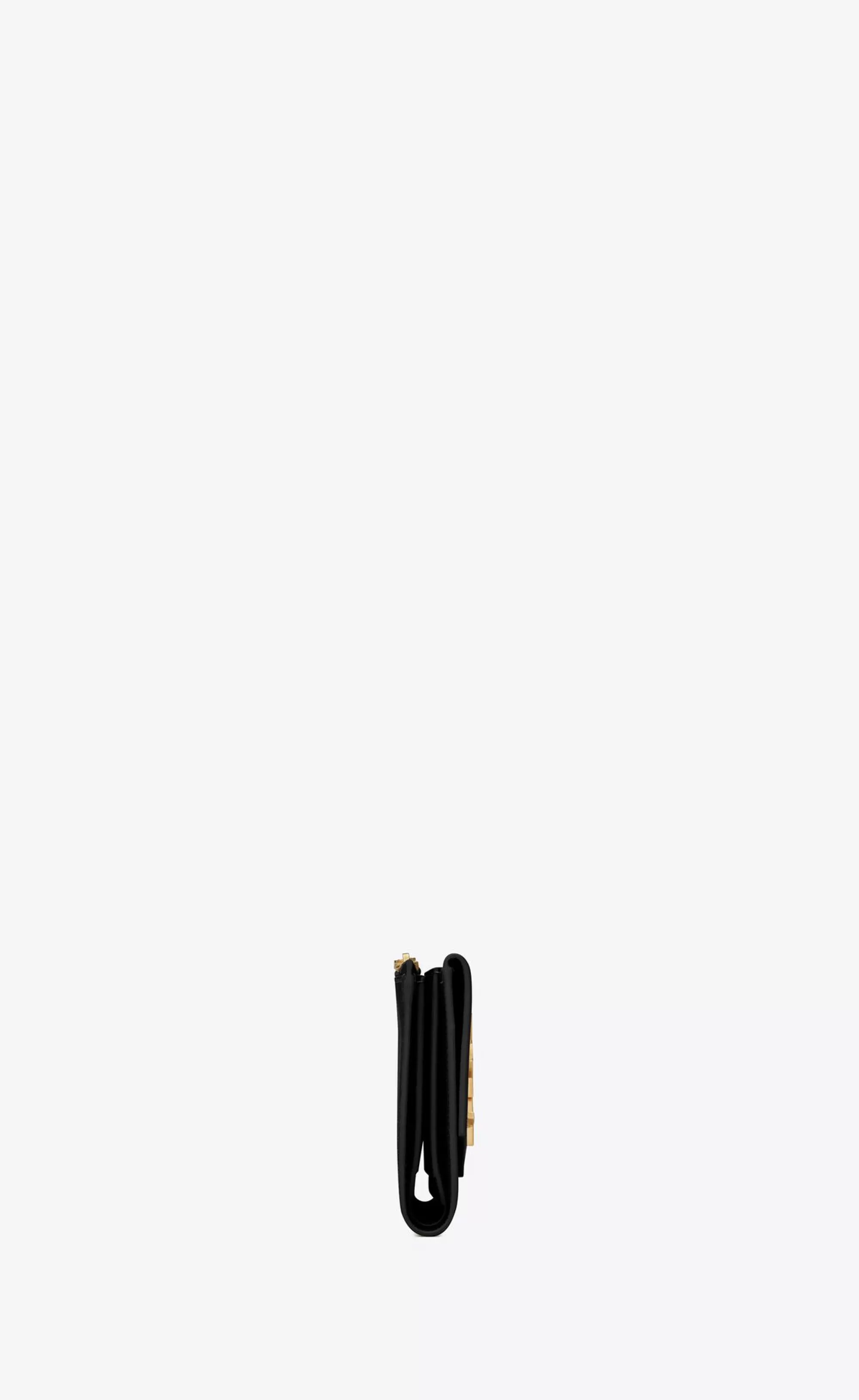 Women Saint Laurent WALLETS^UPTOWN Compact Wallet In Grain De Poudre Embossed Leather | | YSL.com