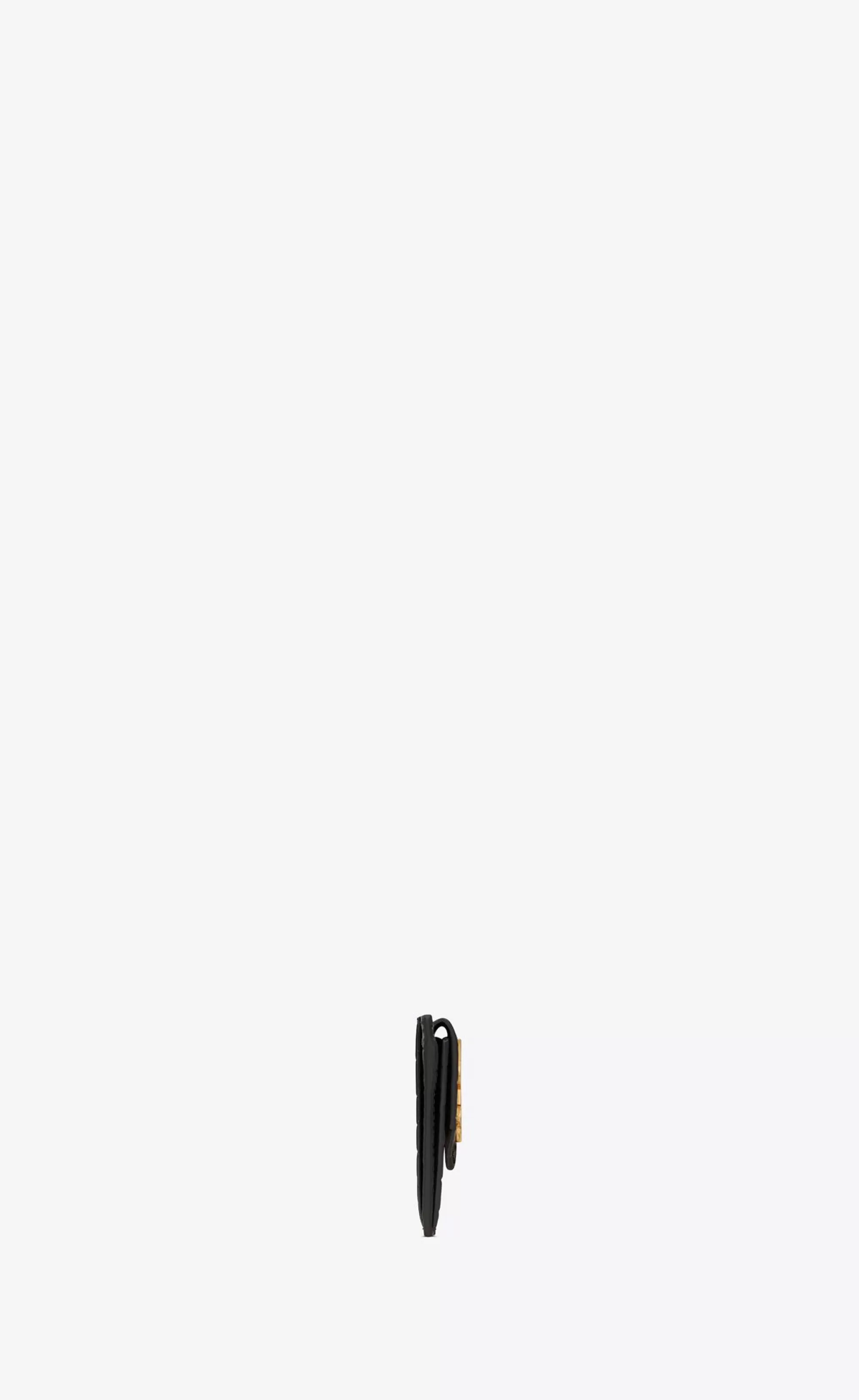 Women Saint Laurent CARD CASES^UPTOWN FLAP Card Case In Crocodile-embossed Shiny Leather | | YSL.com